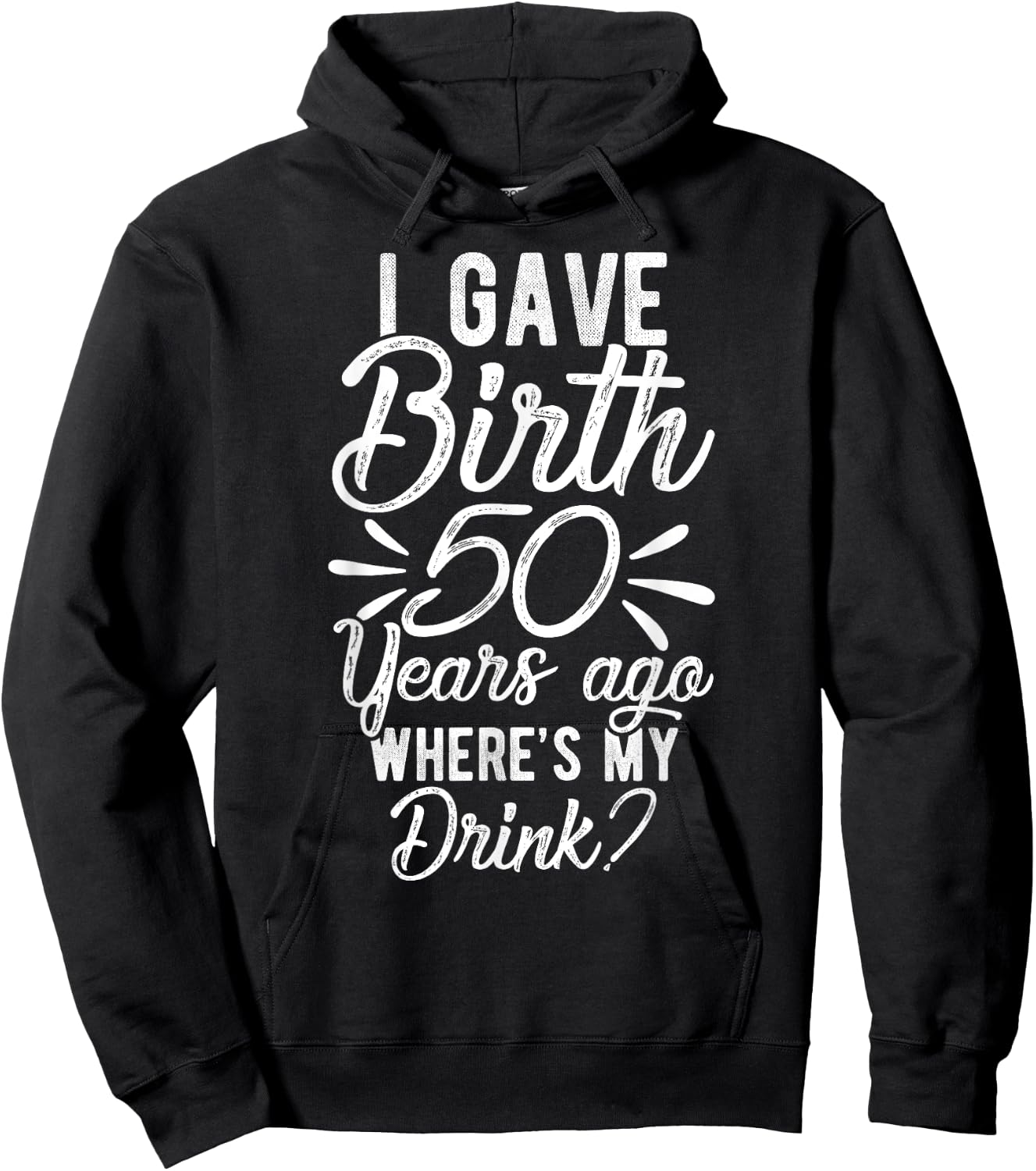 50th Birthday Mom of 50 Year Old Men Women Birthday Hoodie - Hoodie | Black
