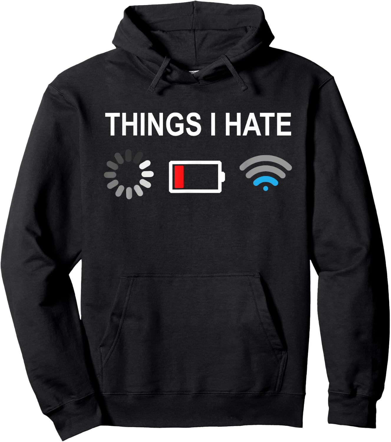 Things I Hate Funny Programmer Gamer Computer Nerd Streaming Hoodie - Hoodie | Black