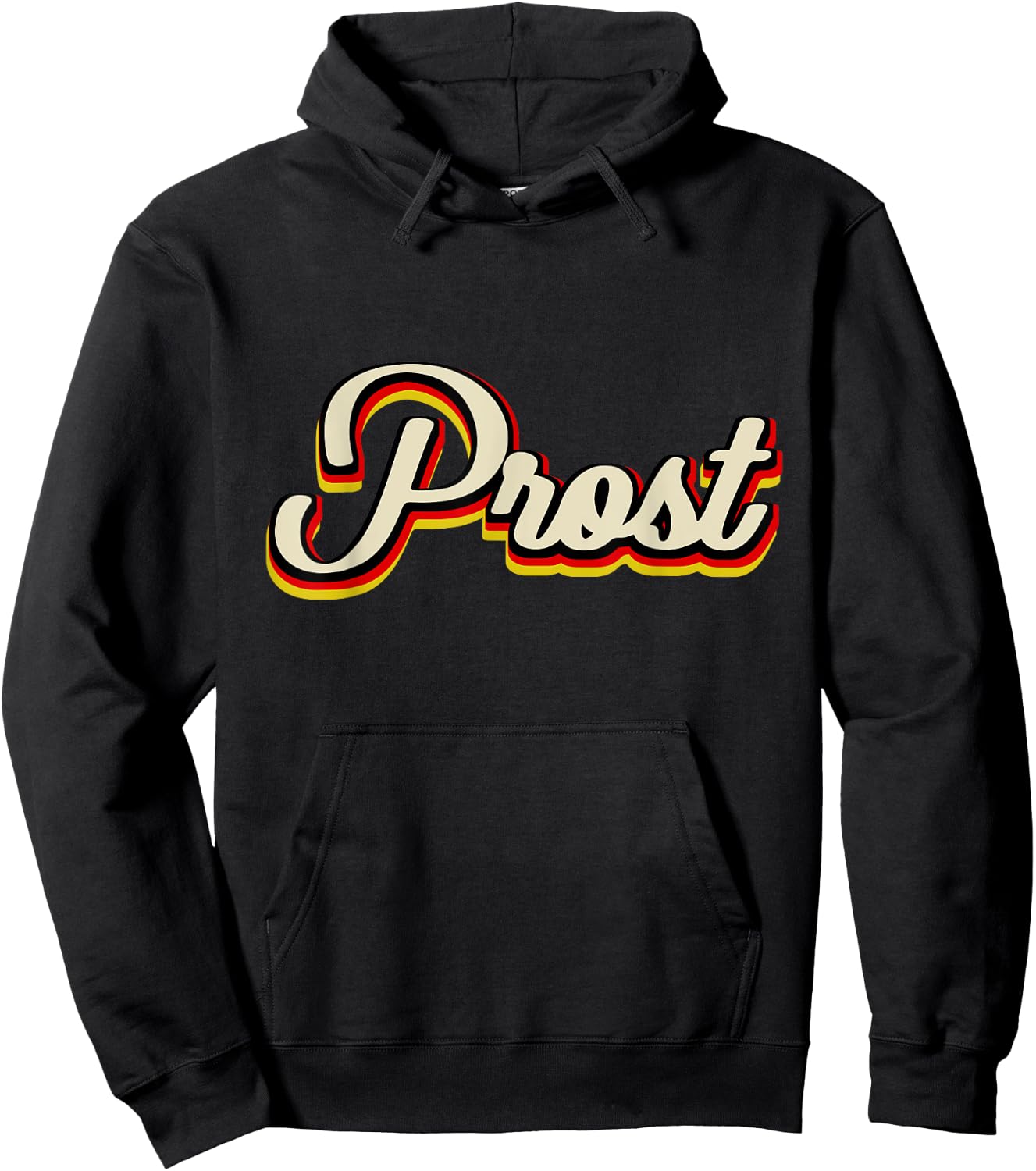 Oktoberfest Retro Prost Funny German Bottom Up Beer Drink Hoodie - Hoodie | Black