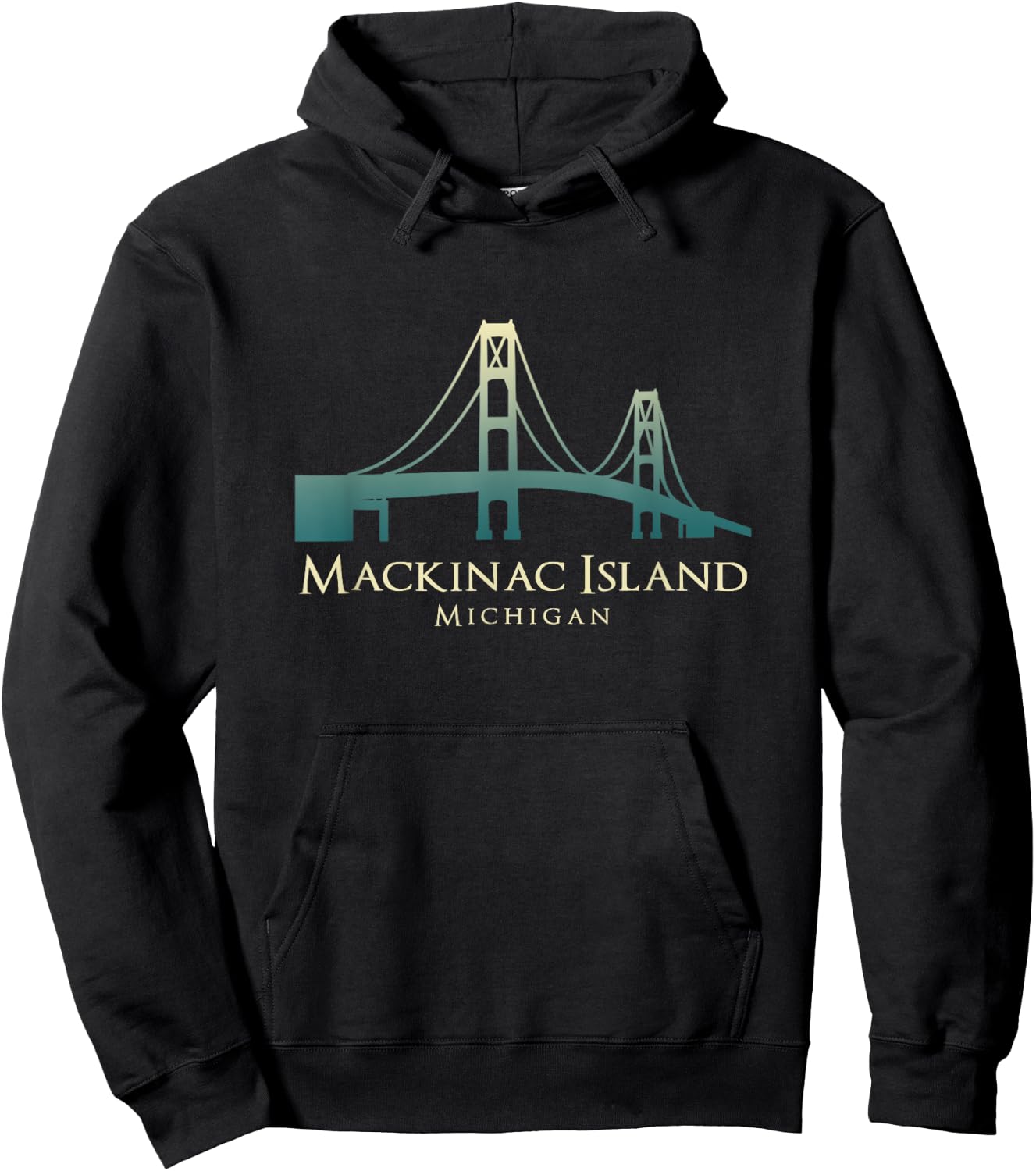 Mackinac Island Michigan Bridge USA Resort Vacation Souvenir Hoodie - Hoodie | Black