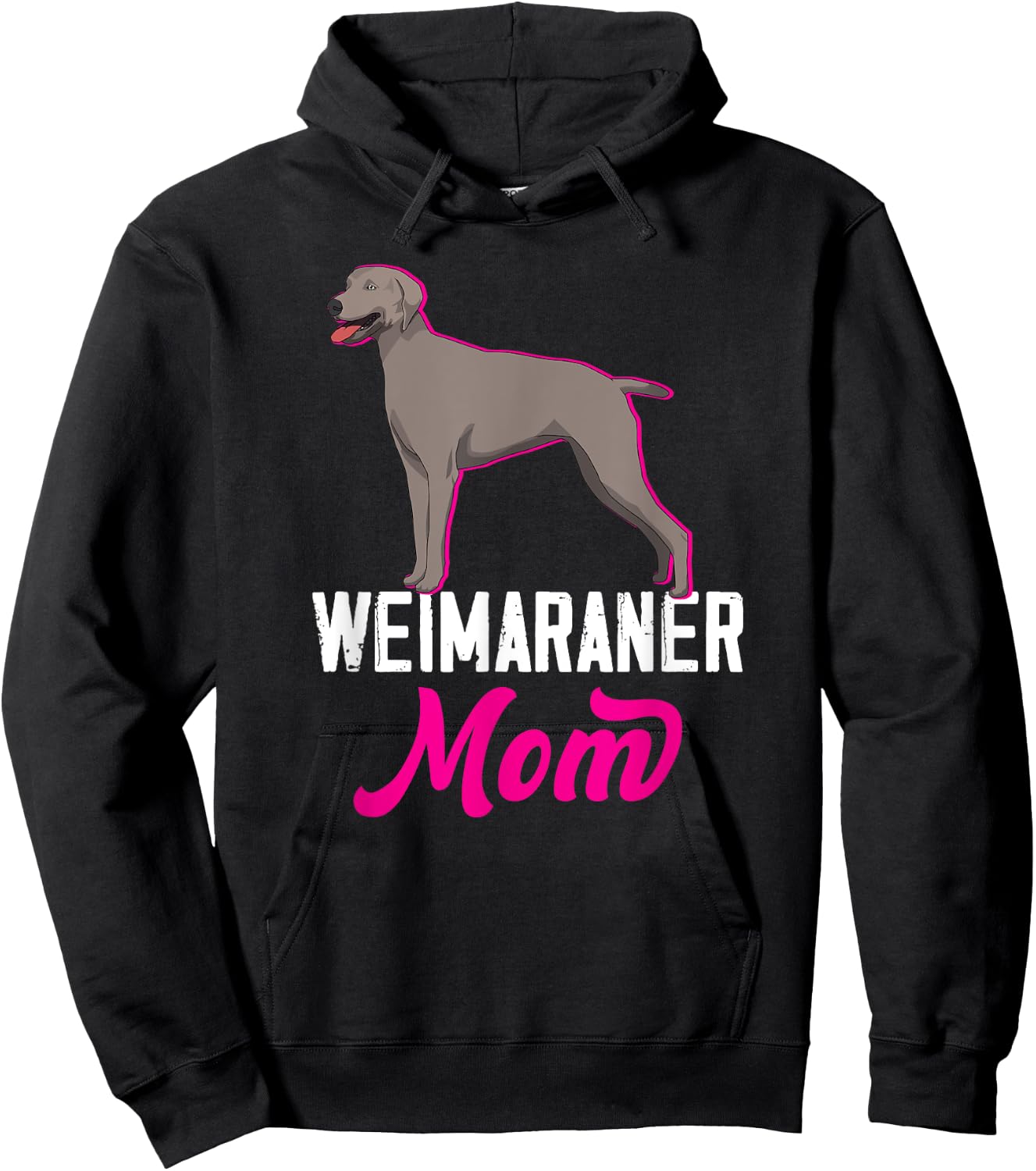 Weimaraner Mom Gift Girls Weim Mom Cute Dog Owner Hoodie - Hoodie | Black