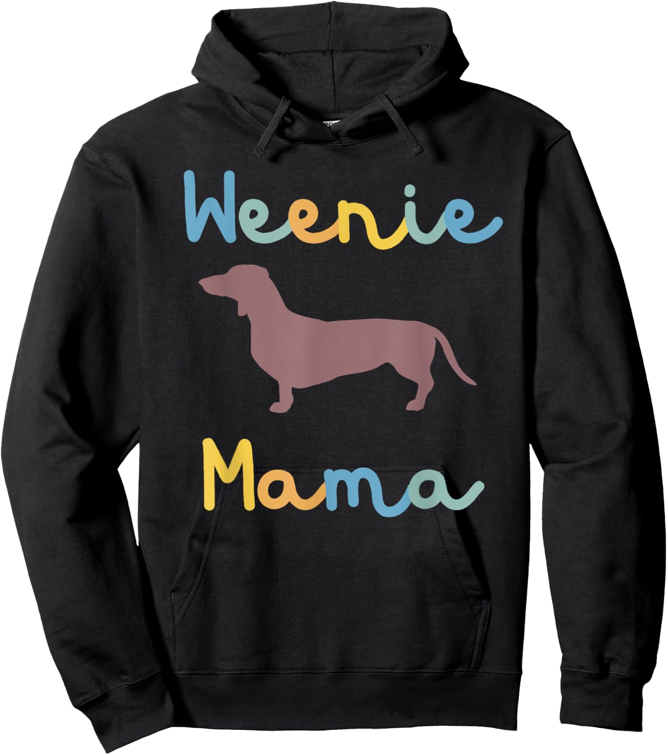 Winnie Mama Dachshund Mom Dog Mama Weiner Dog Gift Hoodie - Hoodie | Black