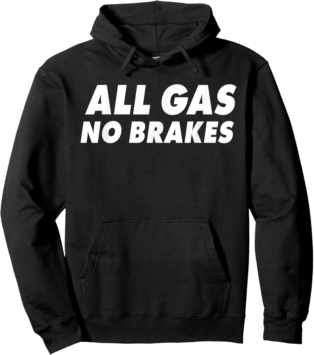 Practice Hard Designs All Gas No Brakes Black Women's Sports Hoodie - Hoodie | Black