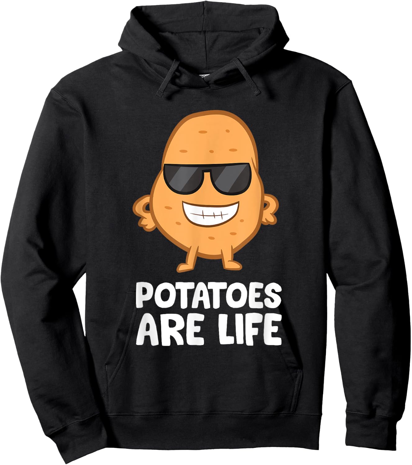 Potatoes Are Life Funny Potatoes I Love Potatoes Hoodie - Hoodie | Black