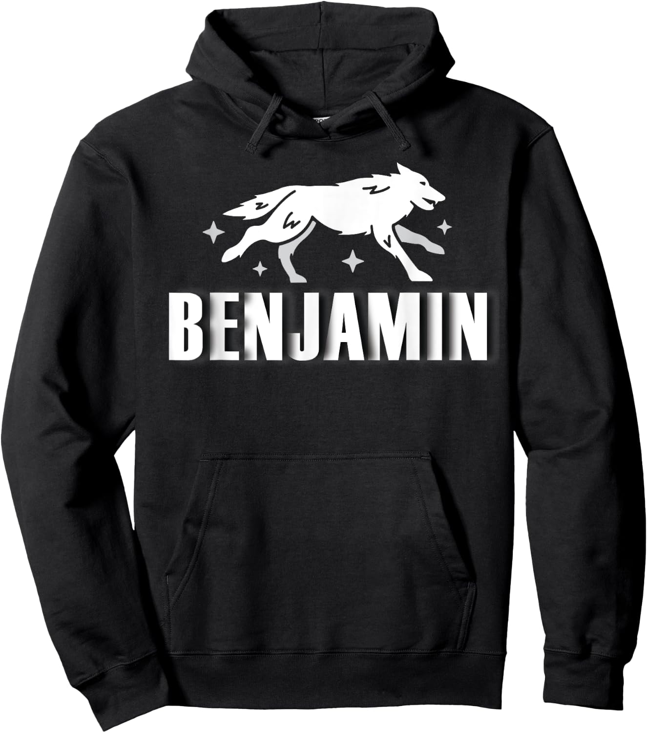 Black Hebrew Israelite Clothing Tribe of Benjamin Wolf Jacob Hoodie - Hoodie | Black