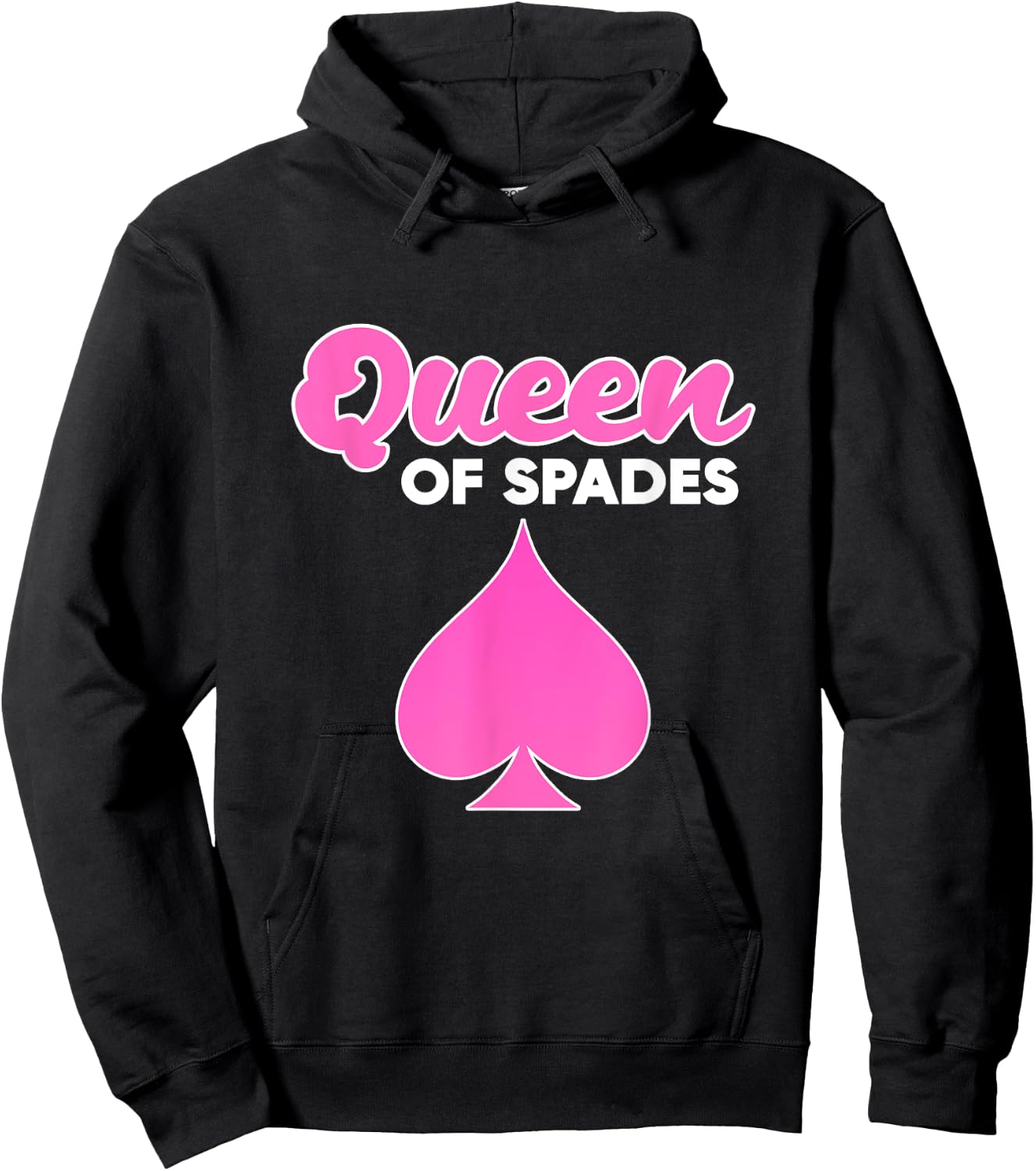 Spades Card Game Queen Spades Hoodie - Hoodie | Black