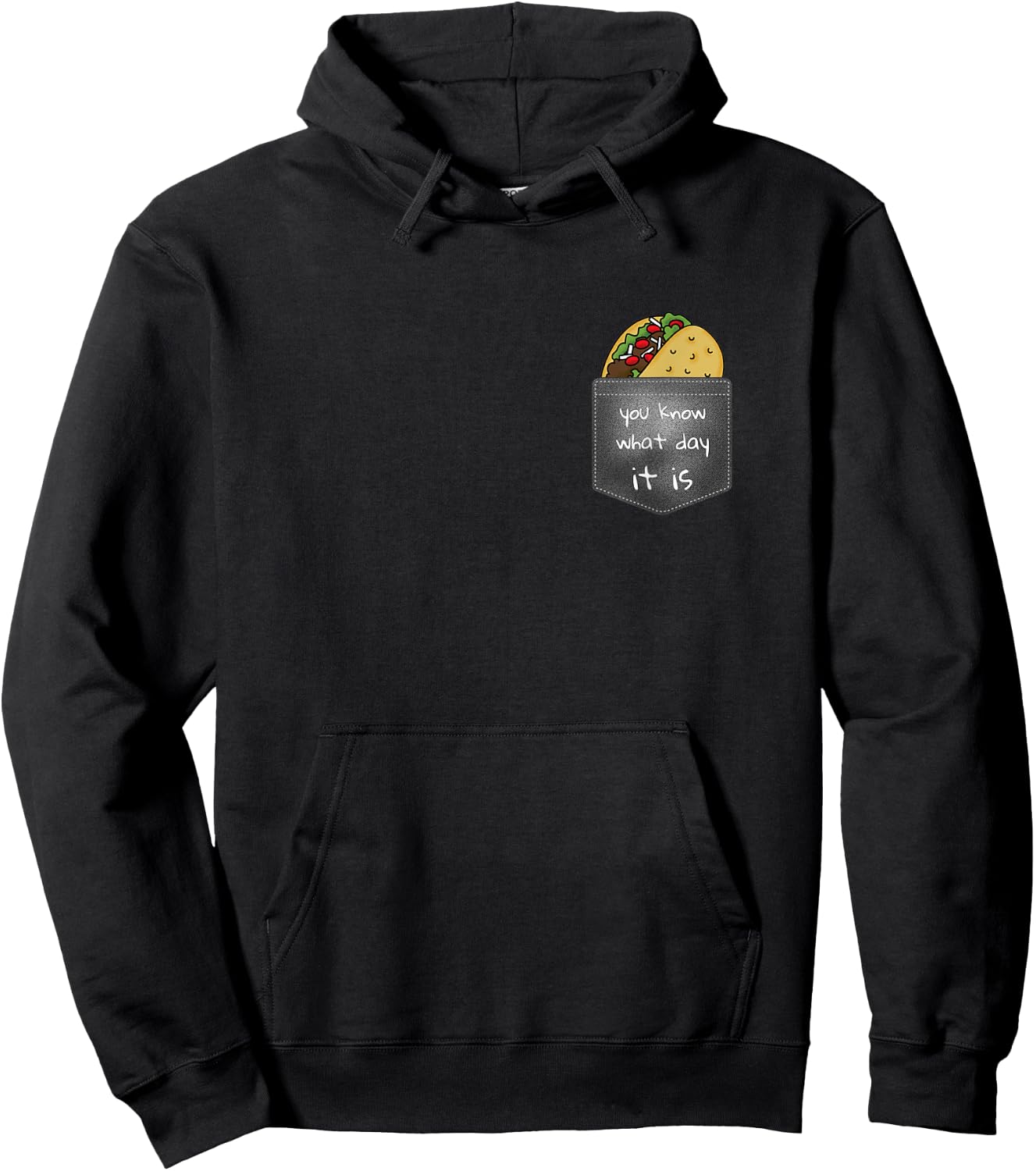 Taco Tuesday - Pocket Taco Hoodie - Hoodie | Black