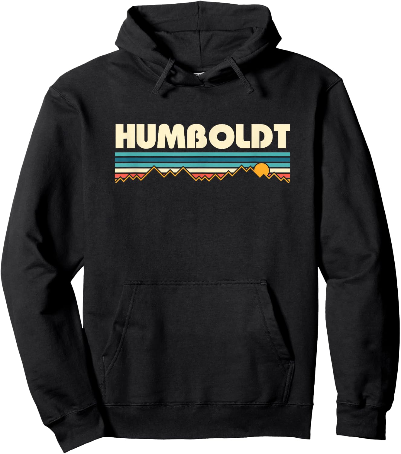 Vintage Humboldt California Mountain Retro Hoodie - Hoodie | Black