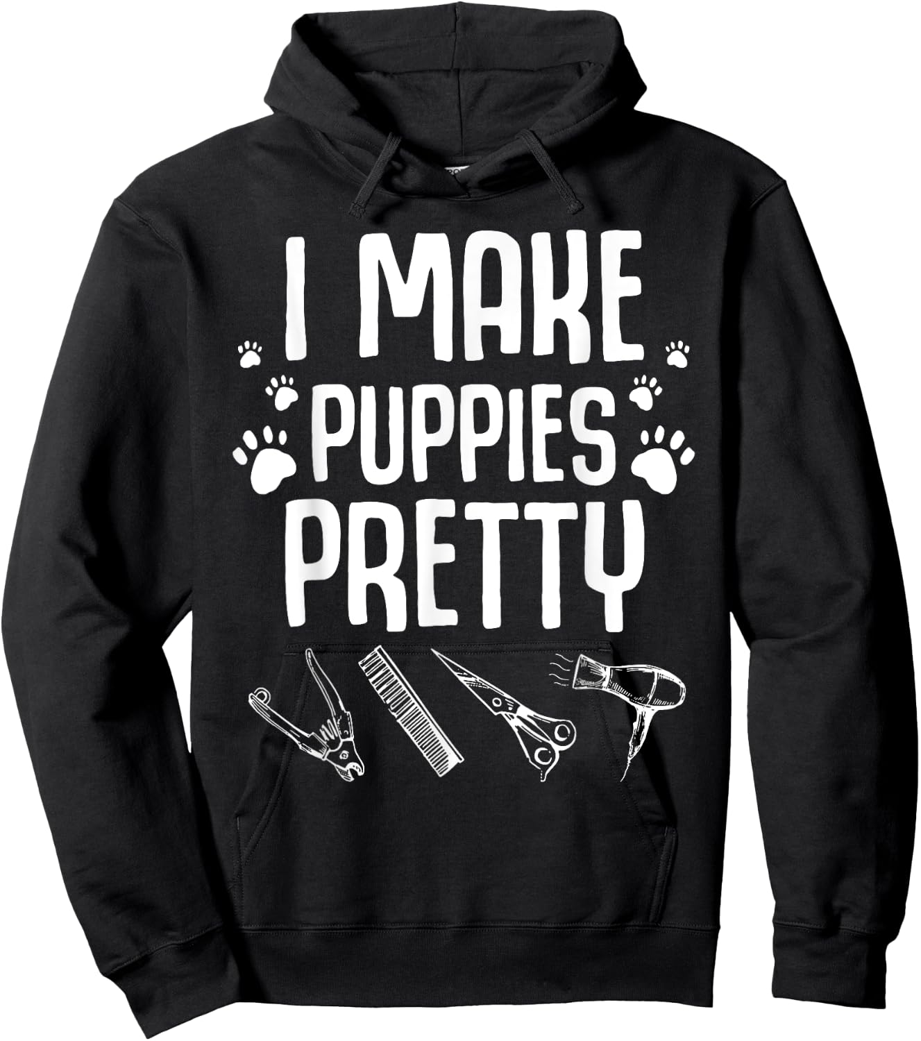 Funny Grooming Dog Groomer Gift Men Puppy Groom Hoodie - Hoodie | Black