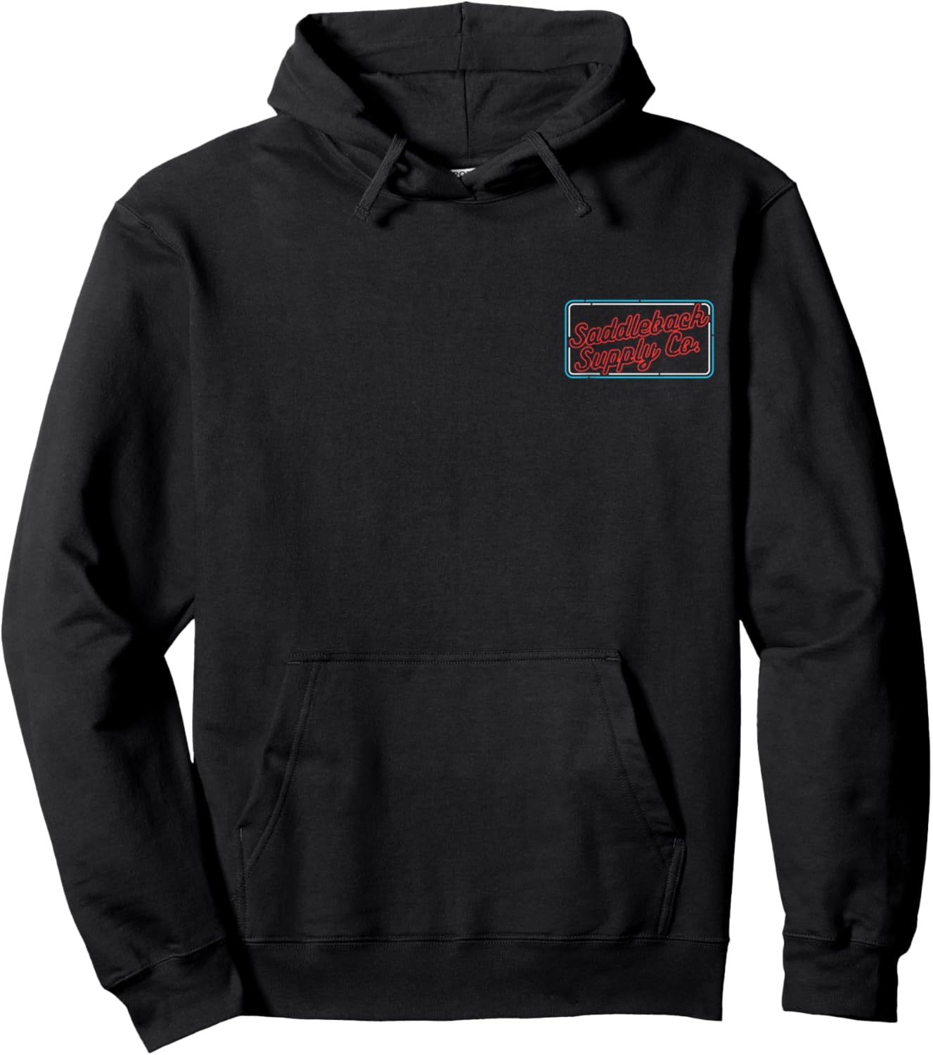 Saddleback Neon Lights Logo Lightweight Graphic Hoodie - Hoodie | Black