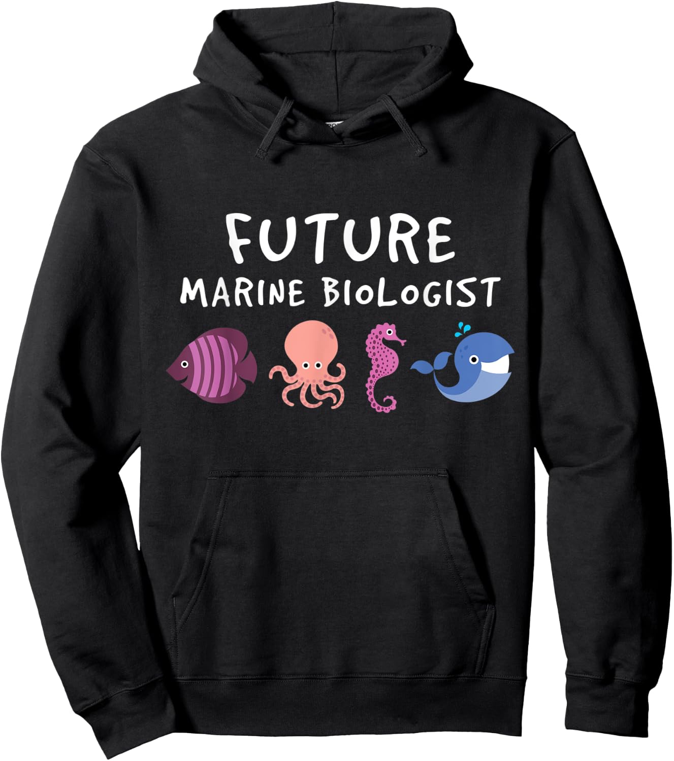 Future Marine Biologist Ocean Life Enthusiast Sea Lover Hoodie - Hoodie | Black
