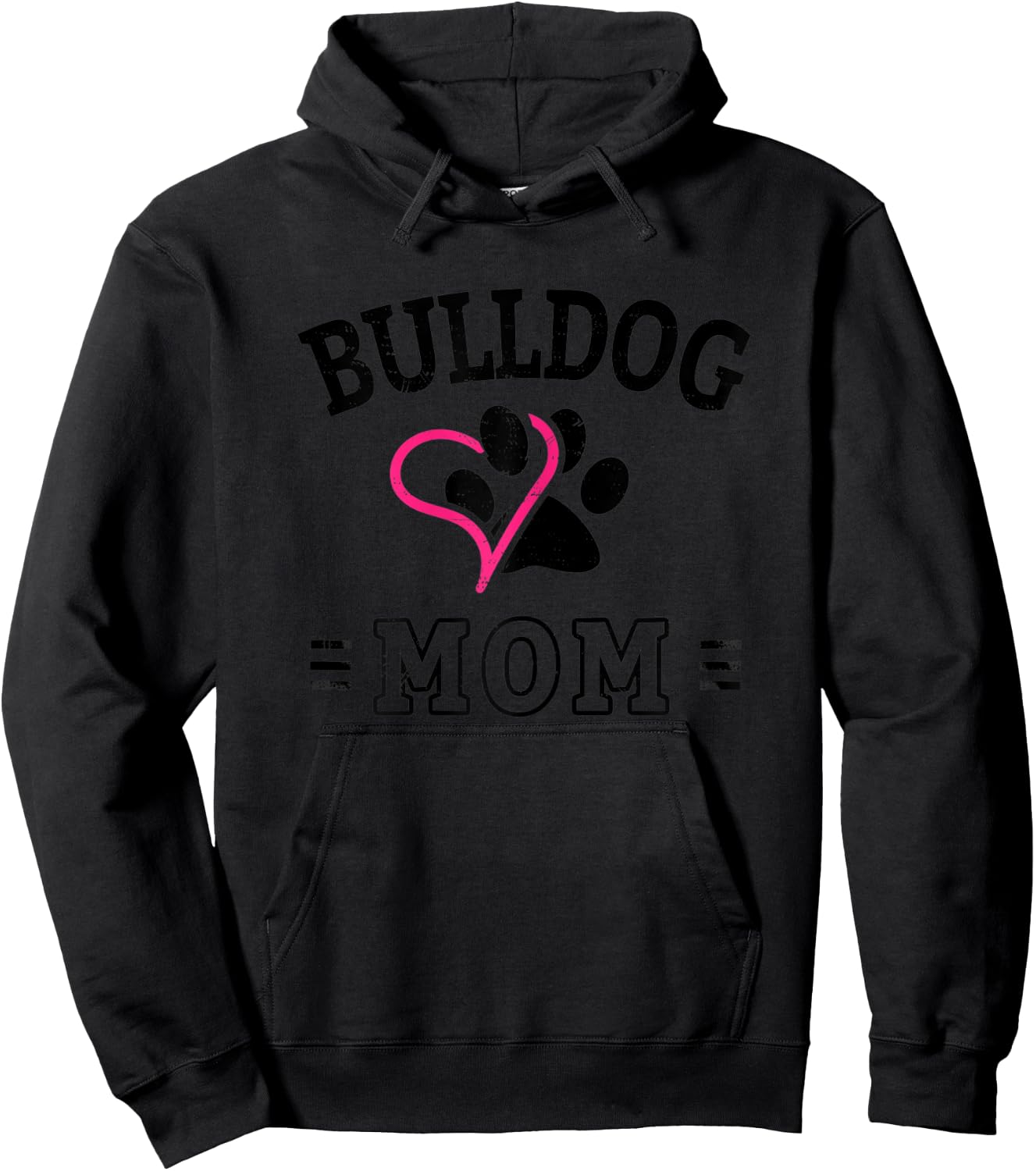 Bulldog Mom Hoodie - Hoodie | Black