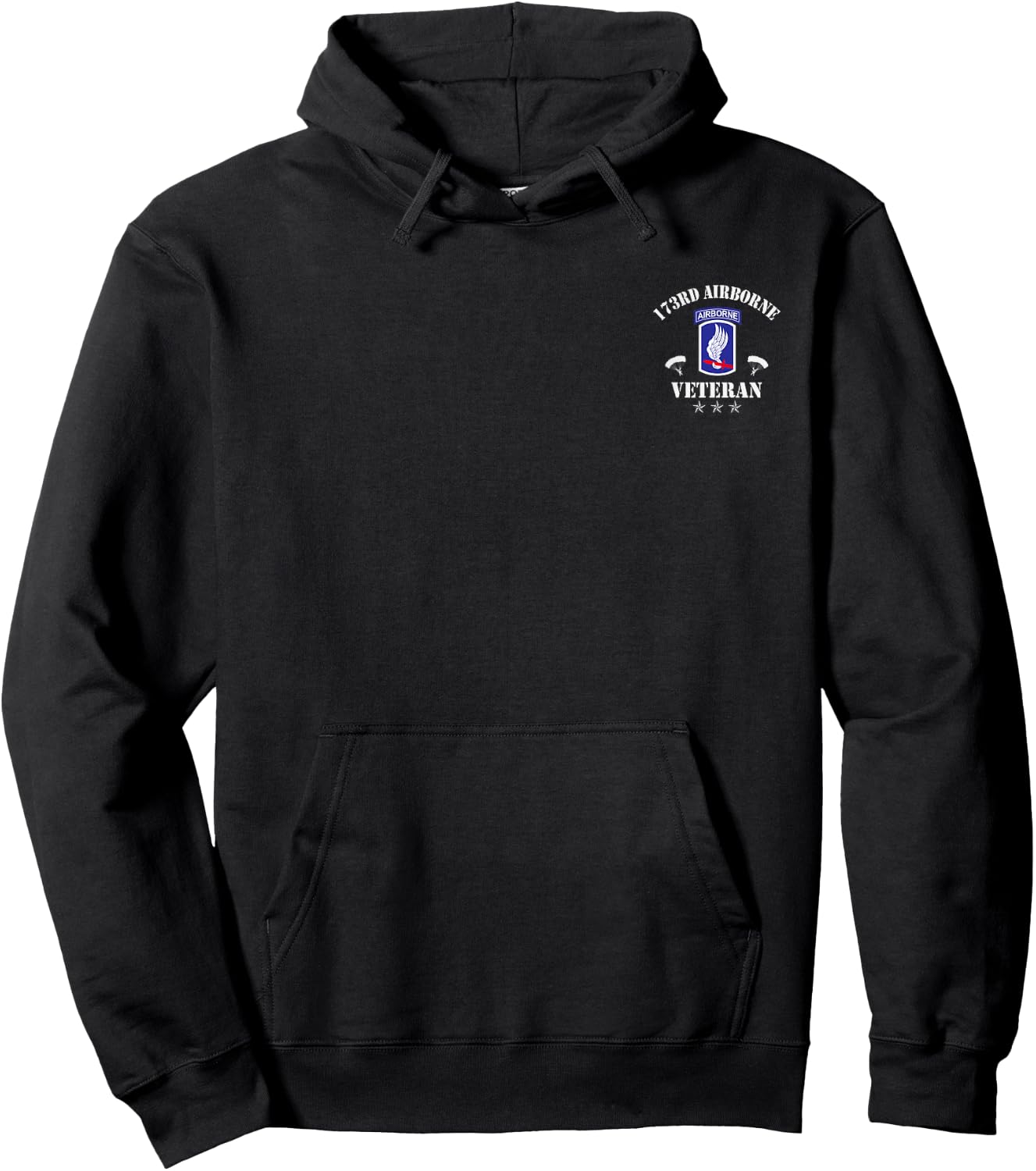 173rd Airborne Brigade Flag Veteran Airborne Paratrooper Hoodie - Hoodie | Black