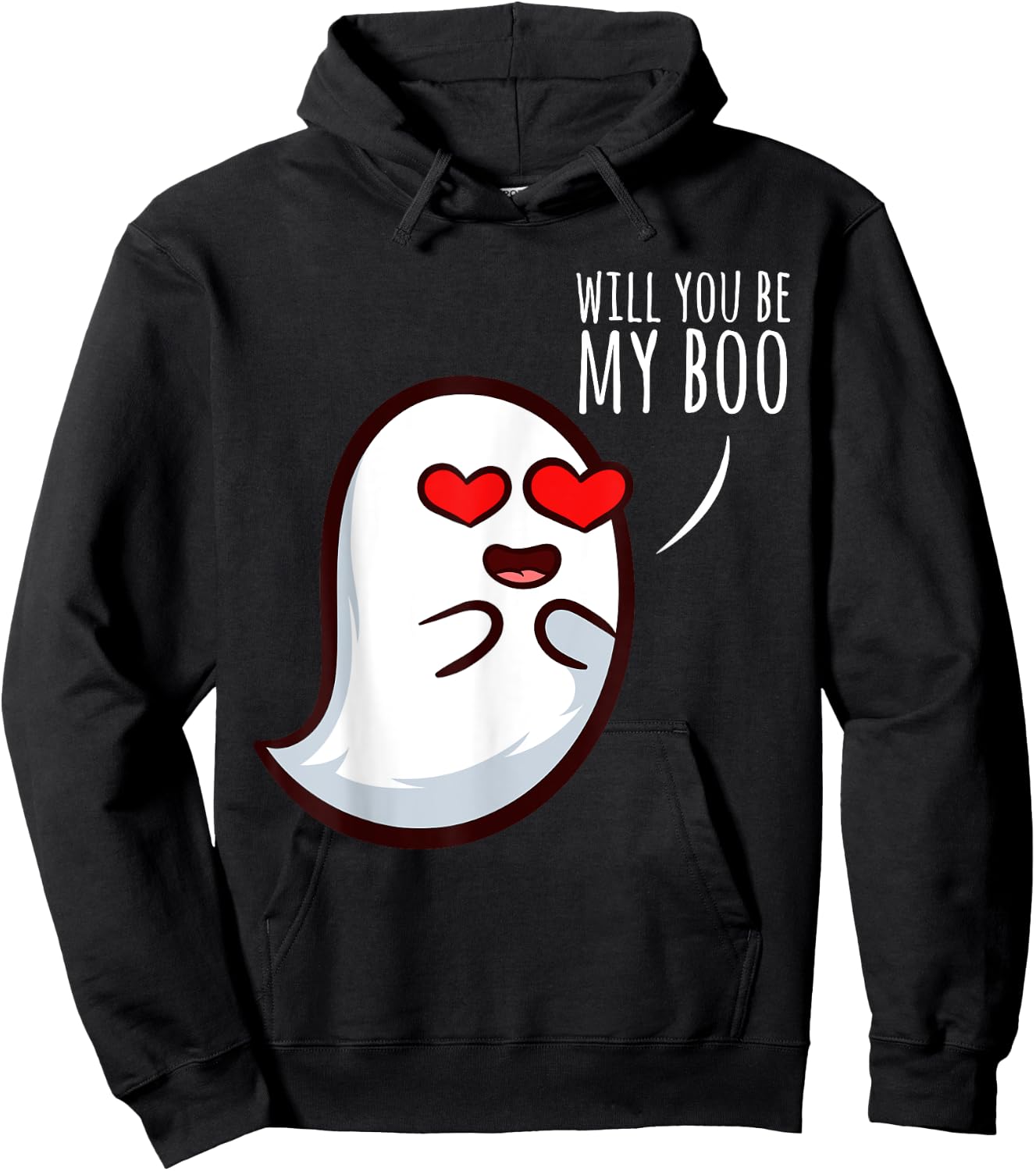 Will you be my boo Halloween Costume 2020 Ghost Witches Hoodie - Hoodie | Black