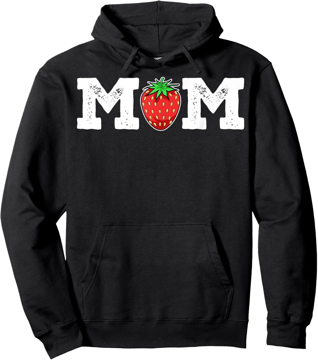Strawberry Mom Fruit Lover Fruitarian Mother's Day Berry Hoodie - Hoodie | Black