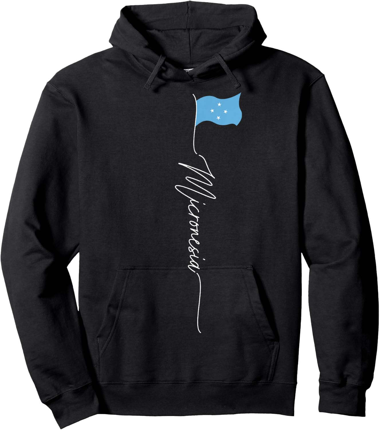 Micronesia Flag Gifts for Micronesian Patriots Micronesian Flag , -Adults, Black, Small, Short Sleeve Hoodie - Hoodie | Black