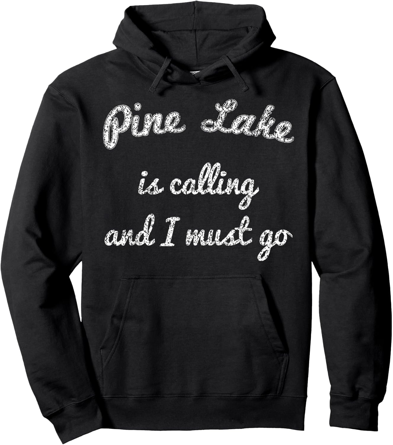 PINE LAKE WISCONSIN Funny Fishing Camping Summer Gift Women Kids Hoodie - Hoodie | Black