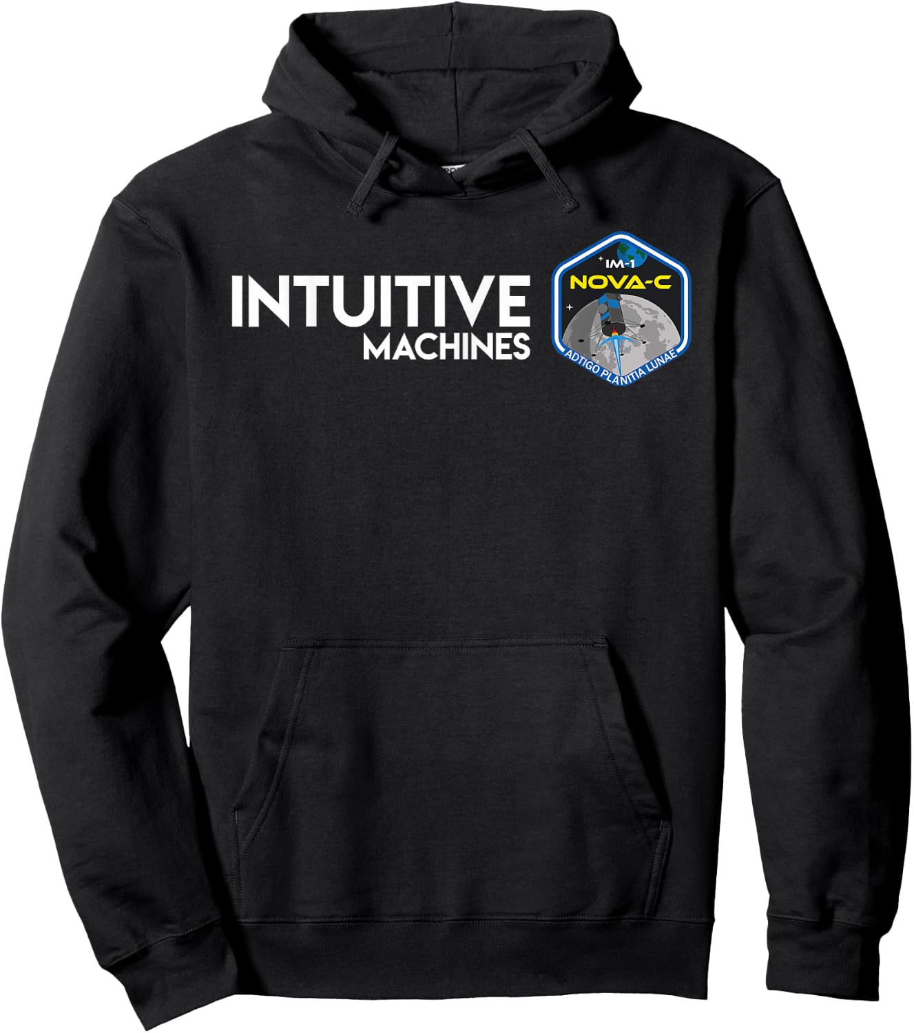 IM-1 Mission "Glitch" Artwork Hoodie - Hoodie | Black