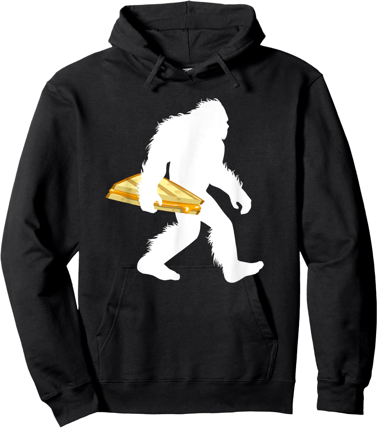 Bigfoot With Grilled Cheese Sasquatch Sandwich Hoodie - Hoodie | Black