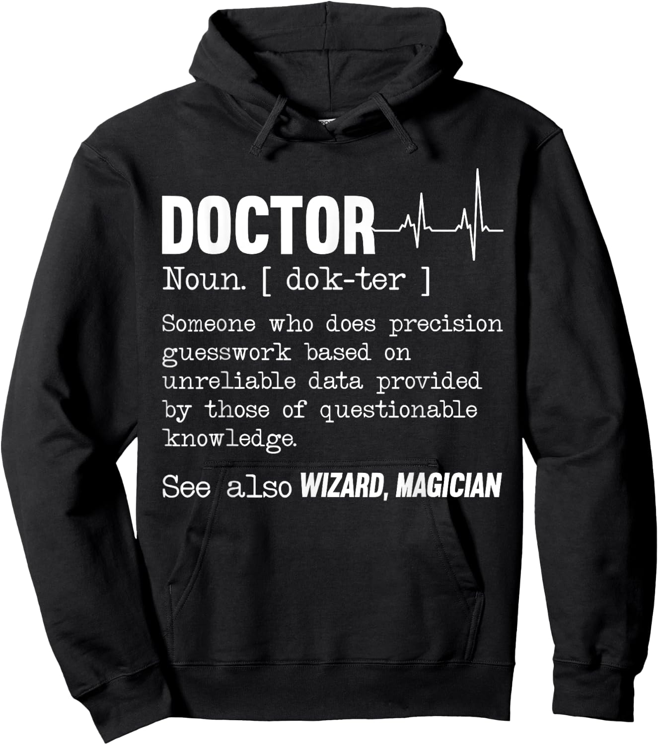 Funny Doctor Definition Medical Healthcare Physician Hoodie - Hoodie | Black