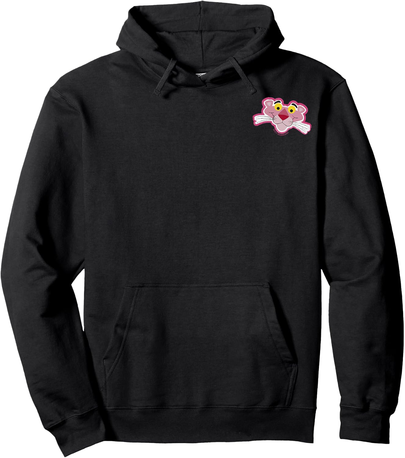 The Pink Panther Left Chest Patch Hoodie - Hoodie | Black