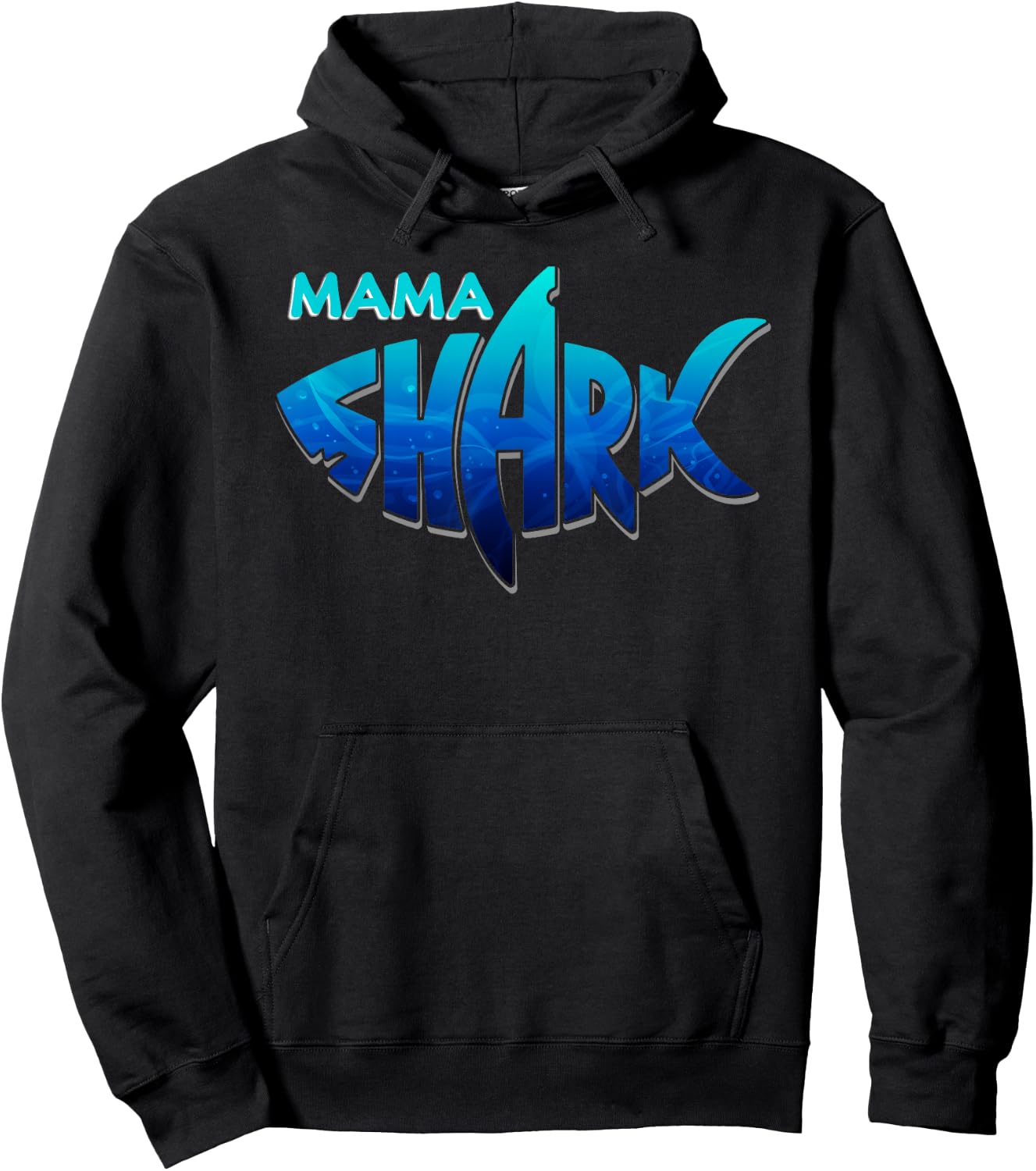 Mama Shark Shirt Family Matching Mother's Day Gift Hoodie - Hoodie | Black