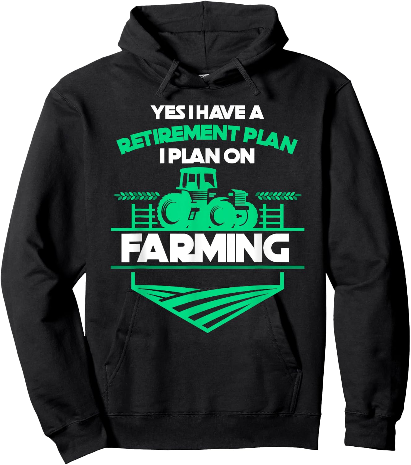 Tractor Farmer Retirement Gift Retired Farmer Hoodie - Hoodie | Black