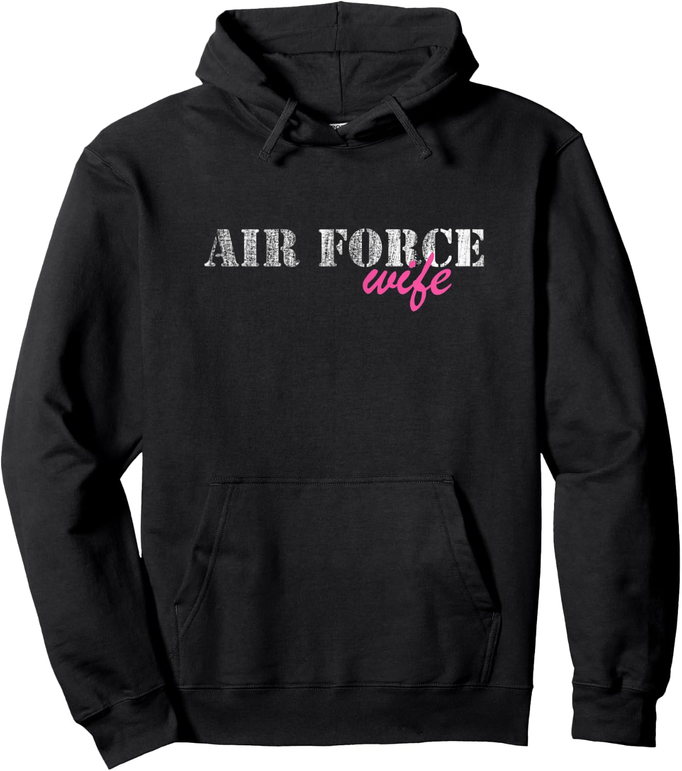 Air Force Wife Top | Veterans Wife Hoodie - Hoodie | Black