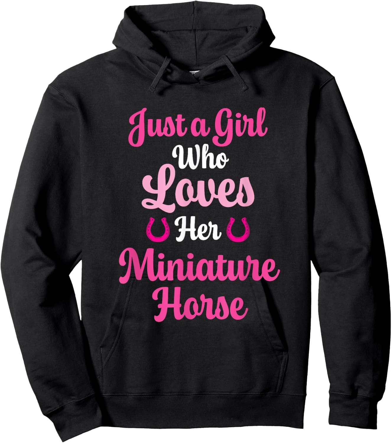 Miniature Horse Gift Love Their Miniature Horse Hoodie - Hoodie | Black