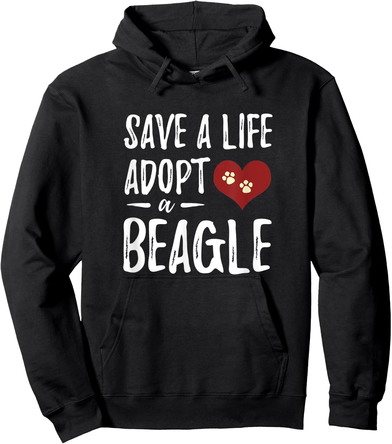 Save a Life Adopt a Beagle for Rescue Dog Mom Women Hoodie - Hoodie | Black
