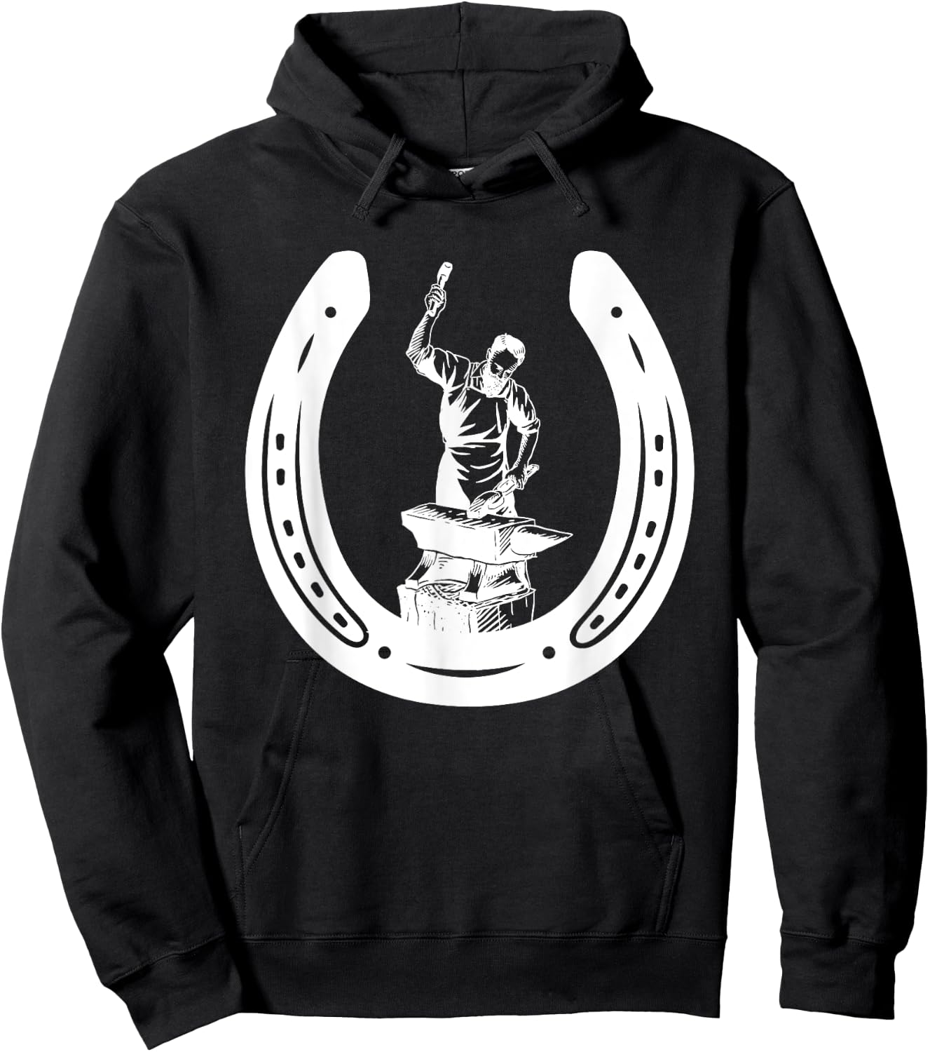 Farrier Horse Shoe Blacksmith Horse Lover Cowboy Cowgirl Hoodie - Hoodie | Black