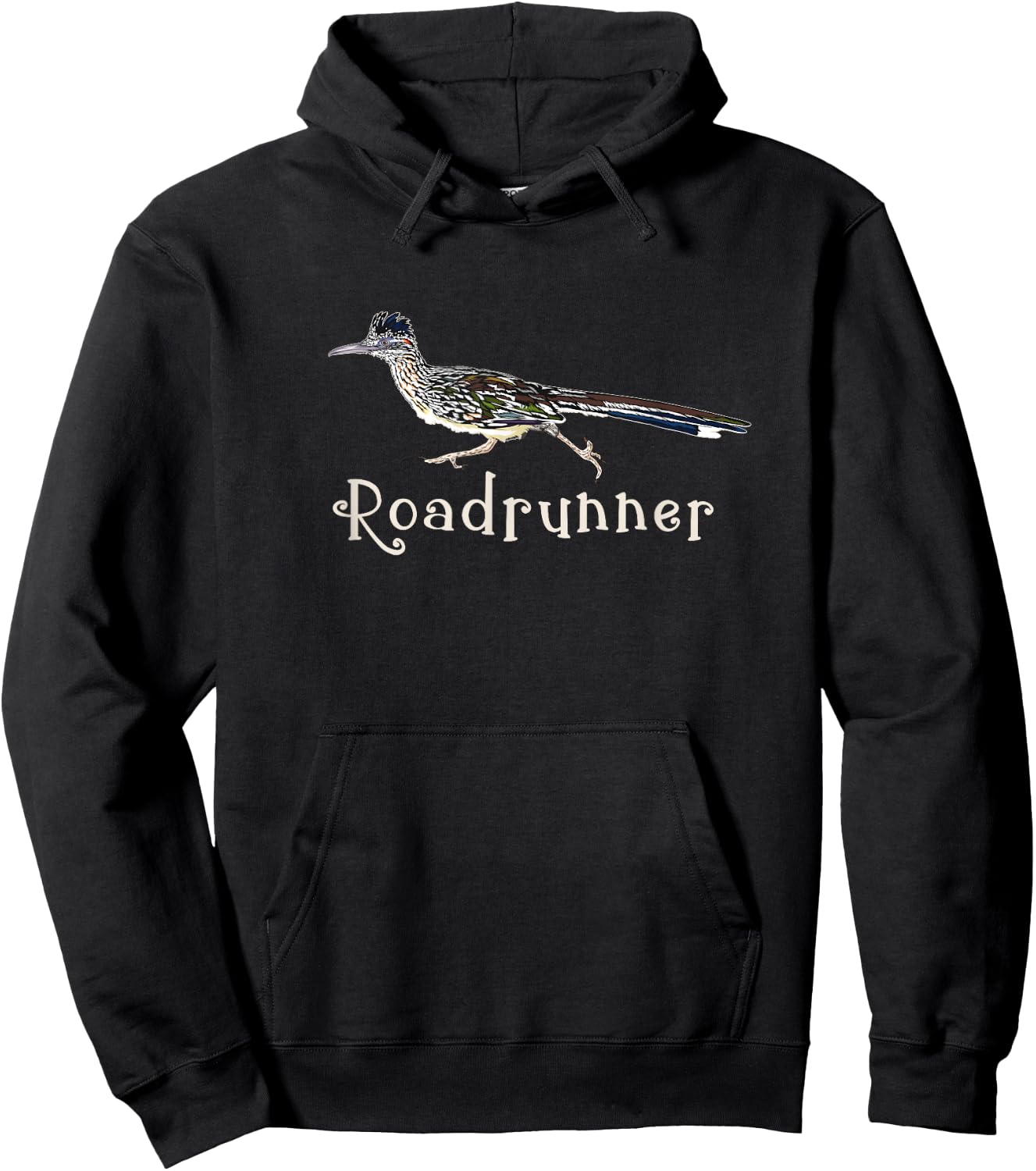 Roadrunner cool bird gift design Hoodie - Hoodie | Black