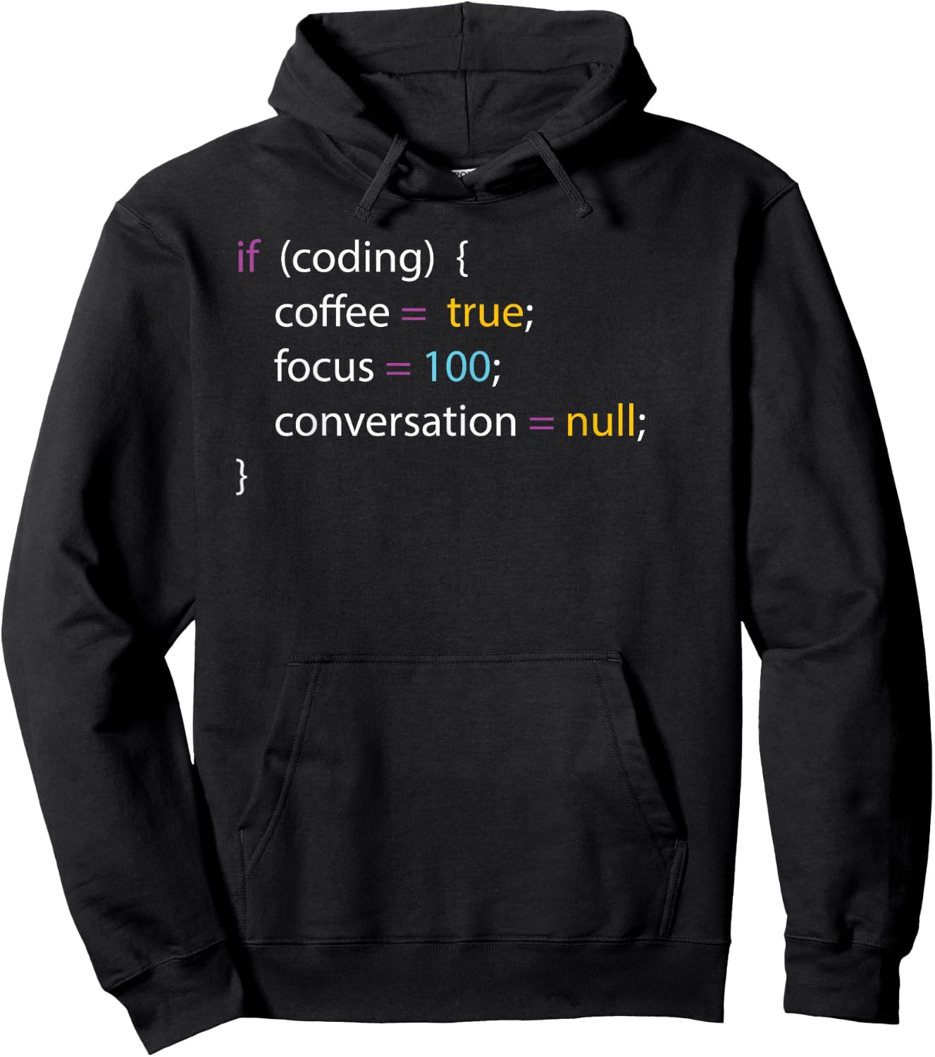 Funny Joke Programming If Coding Coffee Focus Women Hoodie - Hoodie | Black