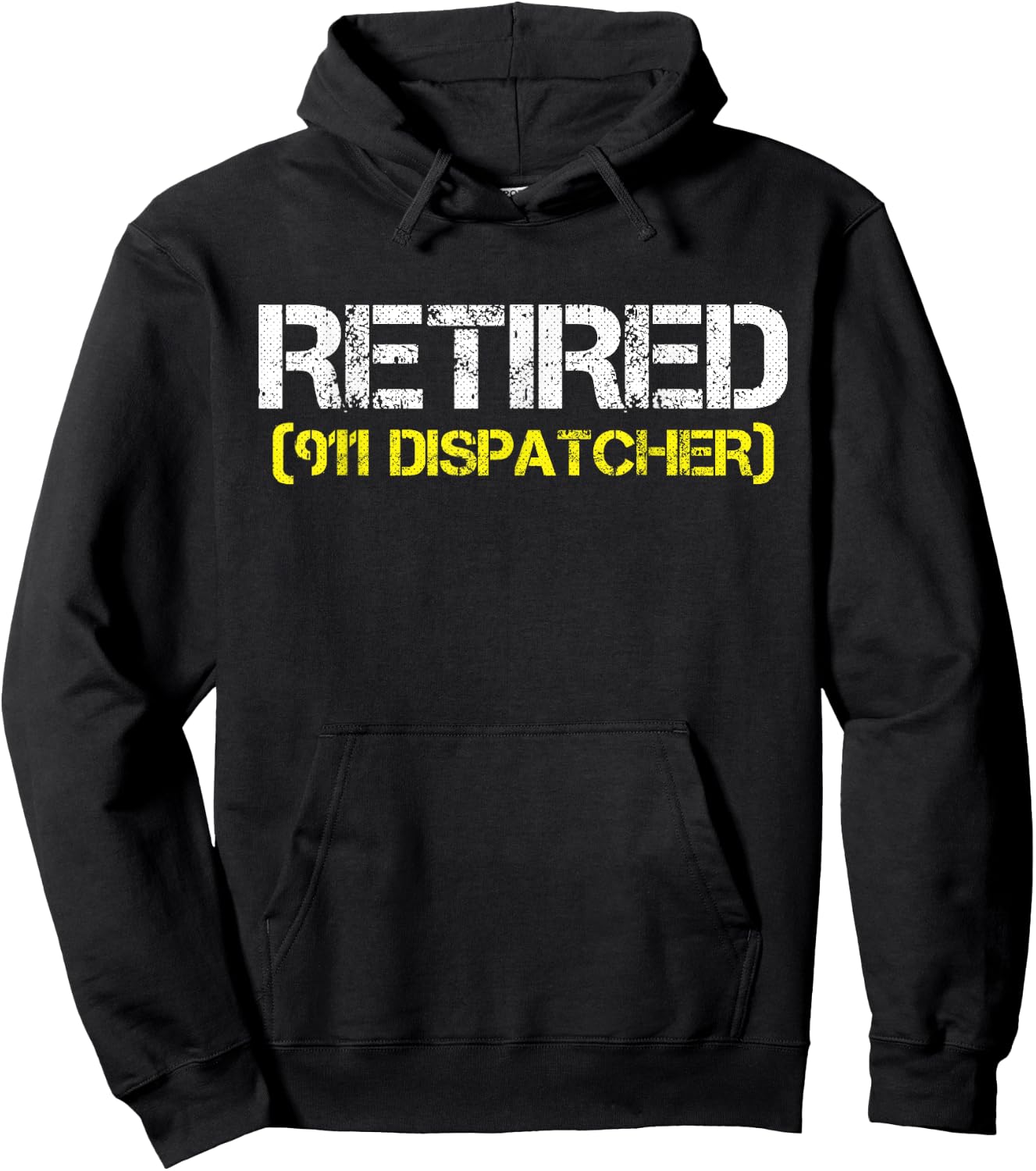 Retired 911 Dispatcher Dispatch Operator Thin Gold Line Hoodie - Hoodie | Black