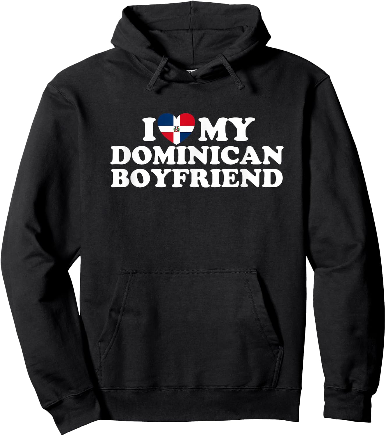 I Love My Dominican Boyfriend Hoodie - Hoodie | Black