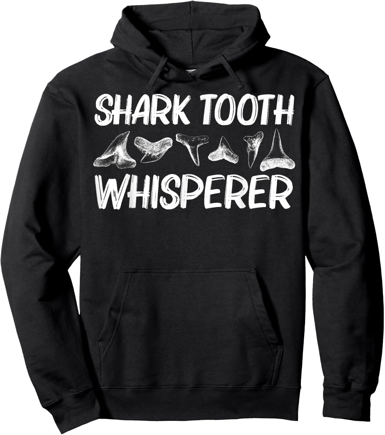Funny Shark Teeth Design Women Animal Fossil Hunters Hoodie - Hoodie | Black