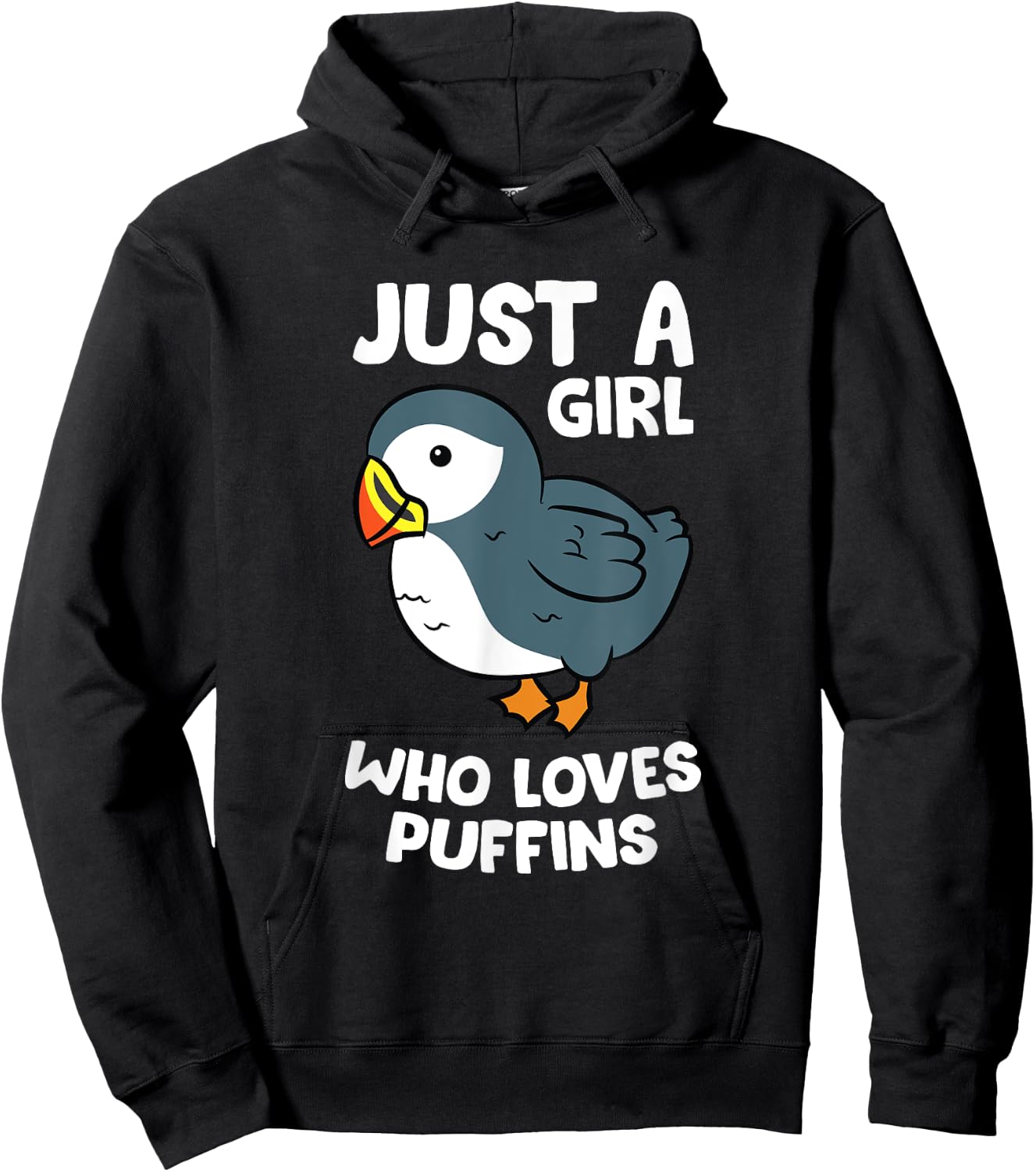 Just a Girl Who Loves Puffins Iceland Seabird Love Puffins Hoodie - Hoodie | Black