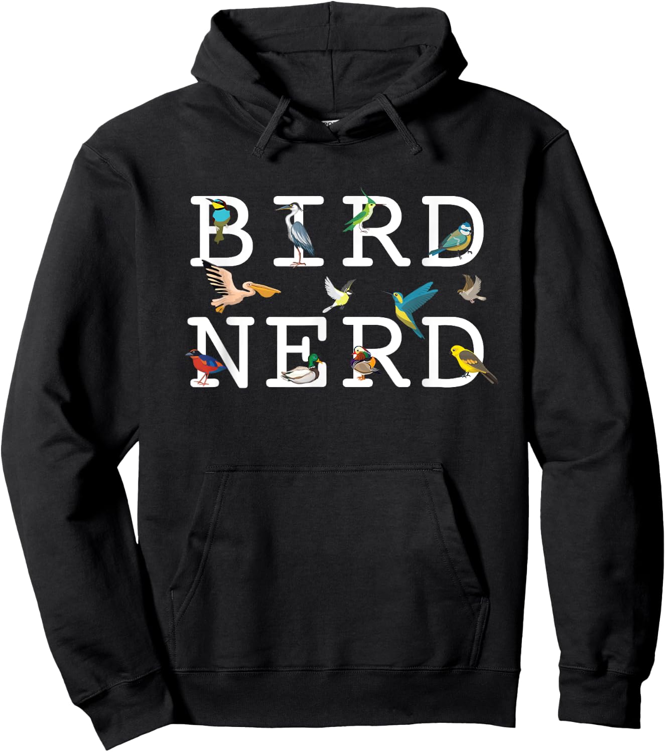 Cool Bird Lover Birdwatching Present Birdwatcher Birder Hoodie - Hoodie | Black