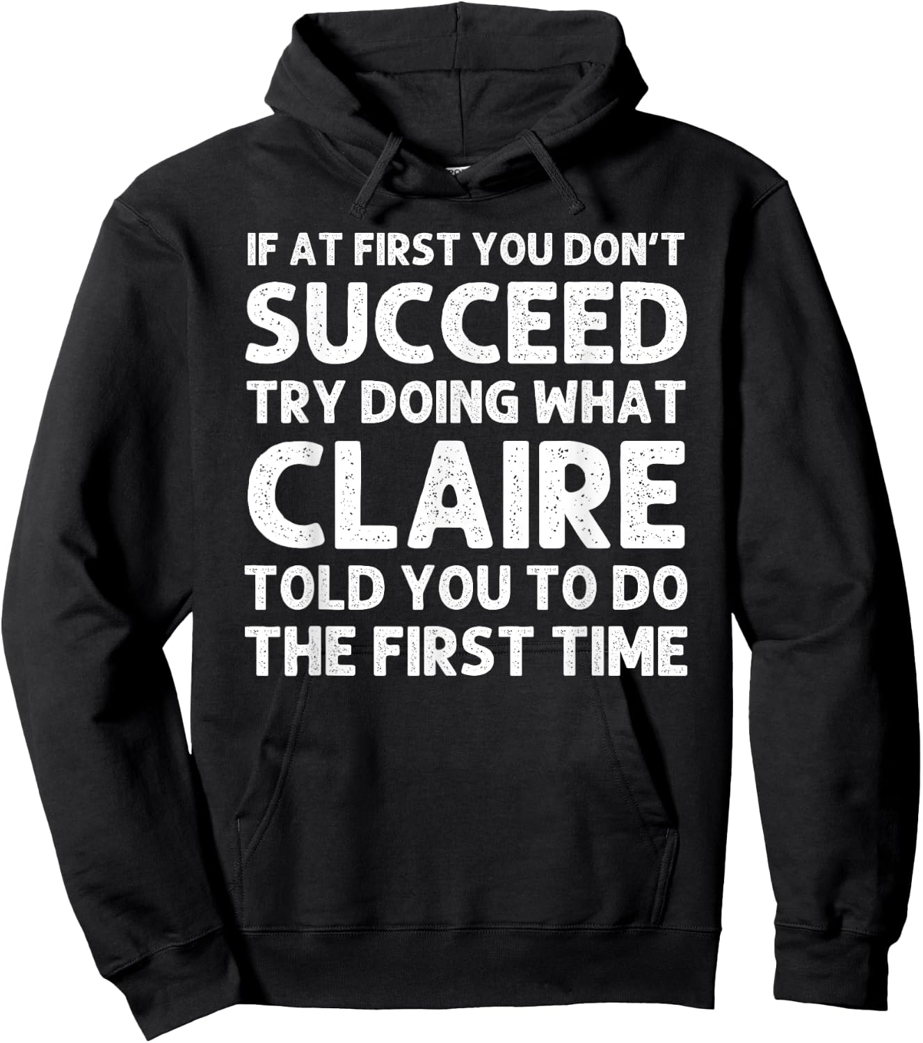 Custom Girl Mom Wife Women Aunt Name Gifts CLAIRE Name Personalized Birthday Funny Christmas Joke Hoodie - Hoodie | Black