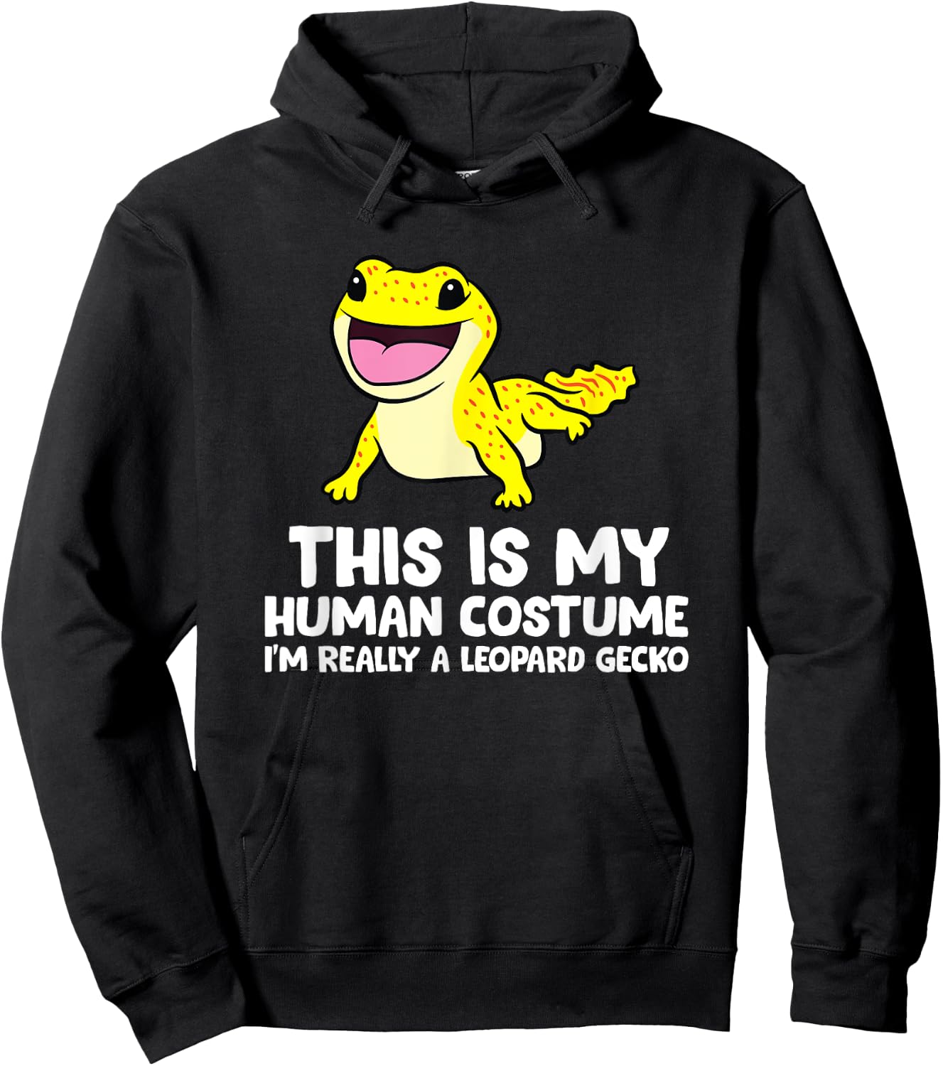 Reptile Leopard Gecko Costume I'm Really A Leopard Gecko Hoodie - Hoodie | Black