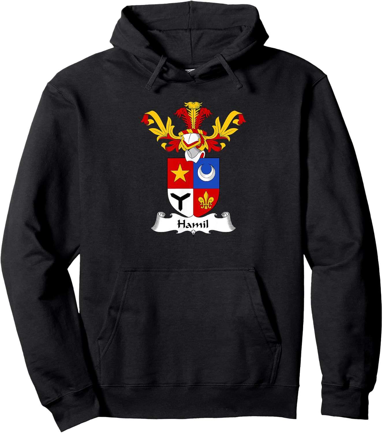 Hamil Coat of Arms - Family Crest Hoodie - Hoodie | Black