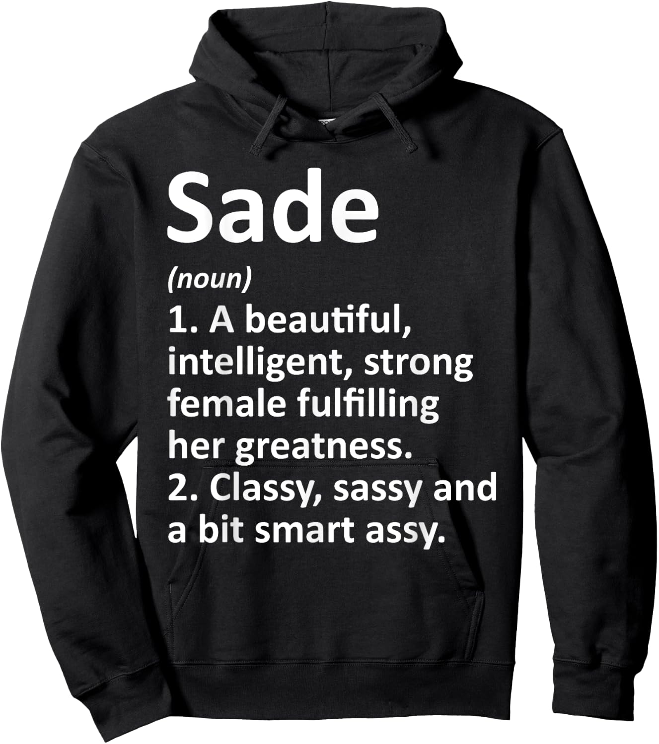 SADE Definition Personalized Name Funny Christmas Gift Hoodie - Hoodie | Black