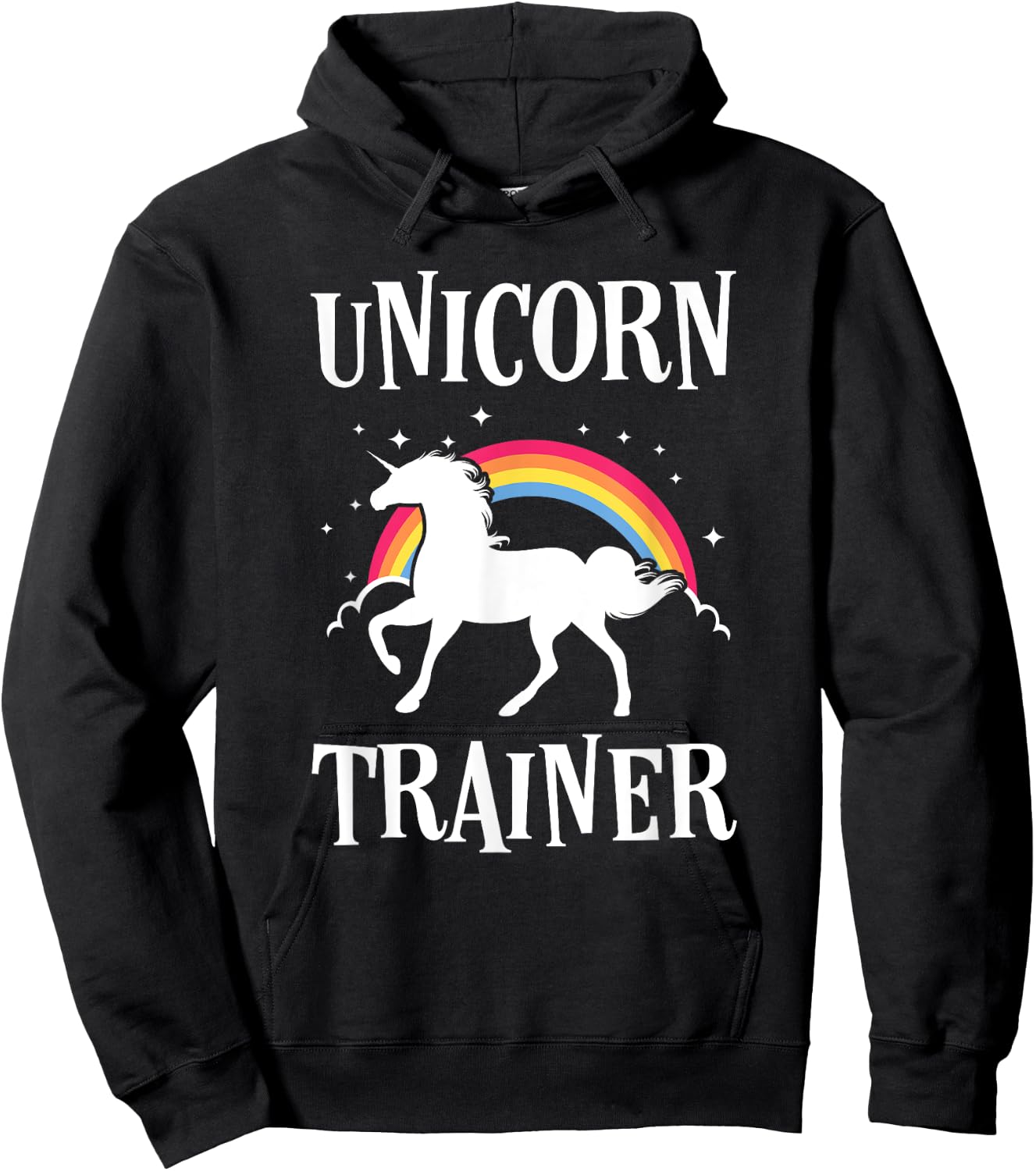 Rainbow Unicorn Trainer Easy Costume Funny Hoodie - Hoodie | Black