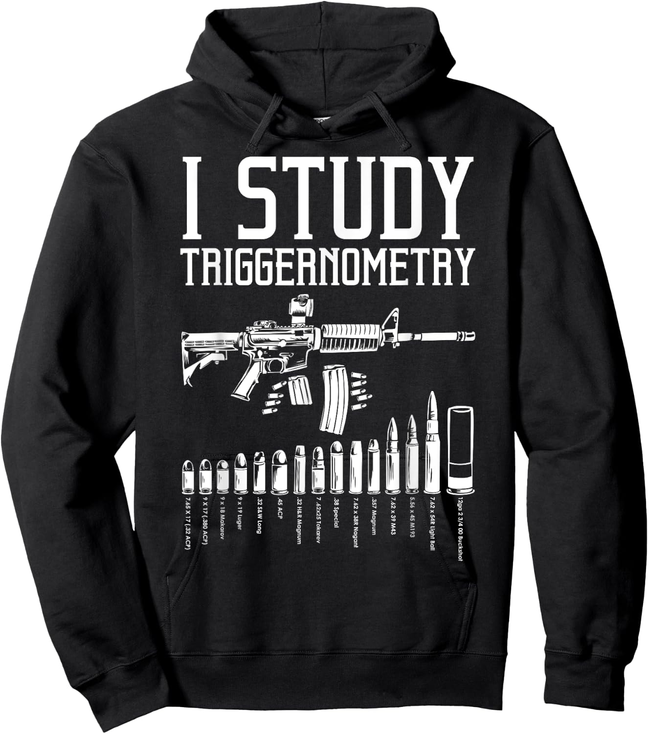 Funny I Study Triggernometry Gift Women Gun Lovers Hoodie - Hoodie | Black