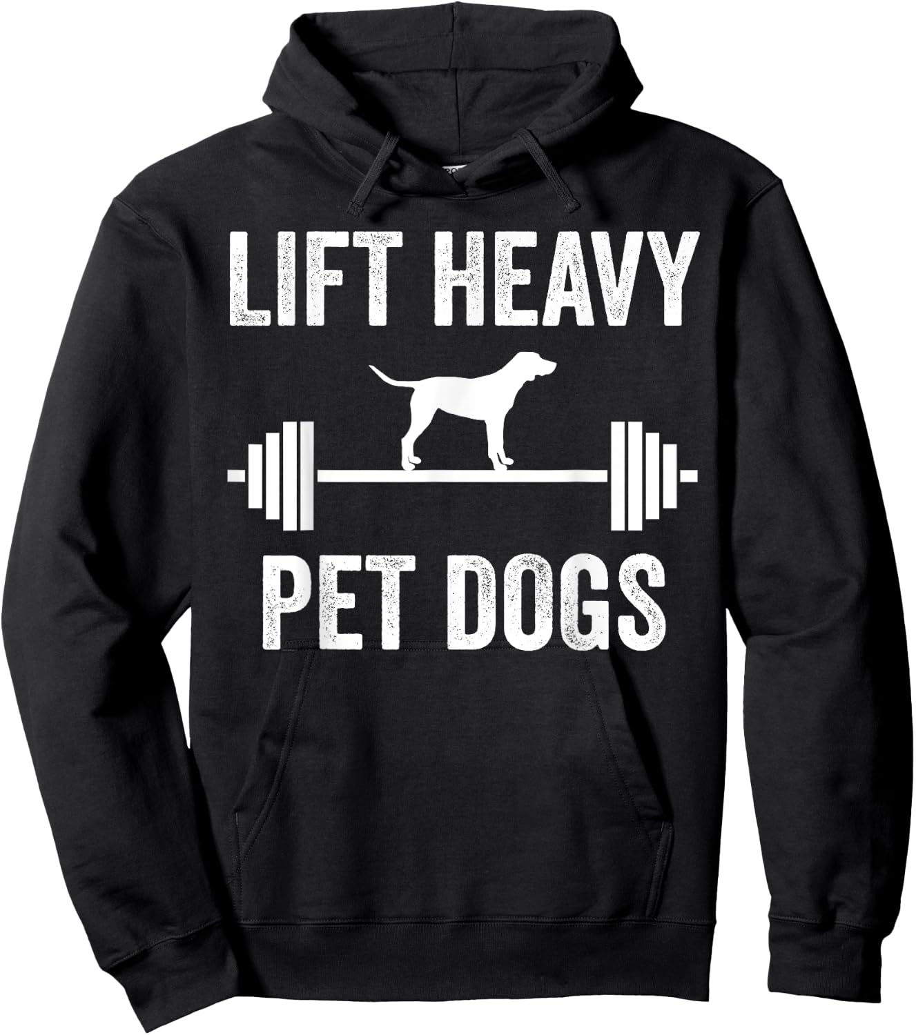 Lift Heavy Pet Dogs Funny Gym Workout Weight Lifter Hoodie - Hoodie | Black