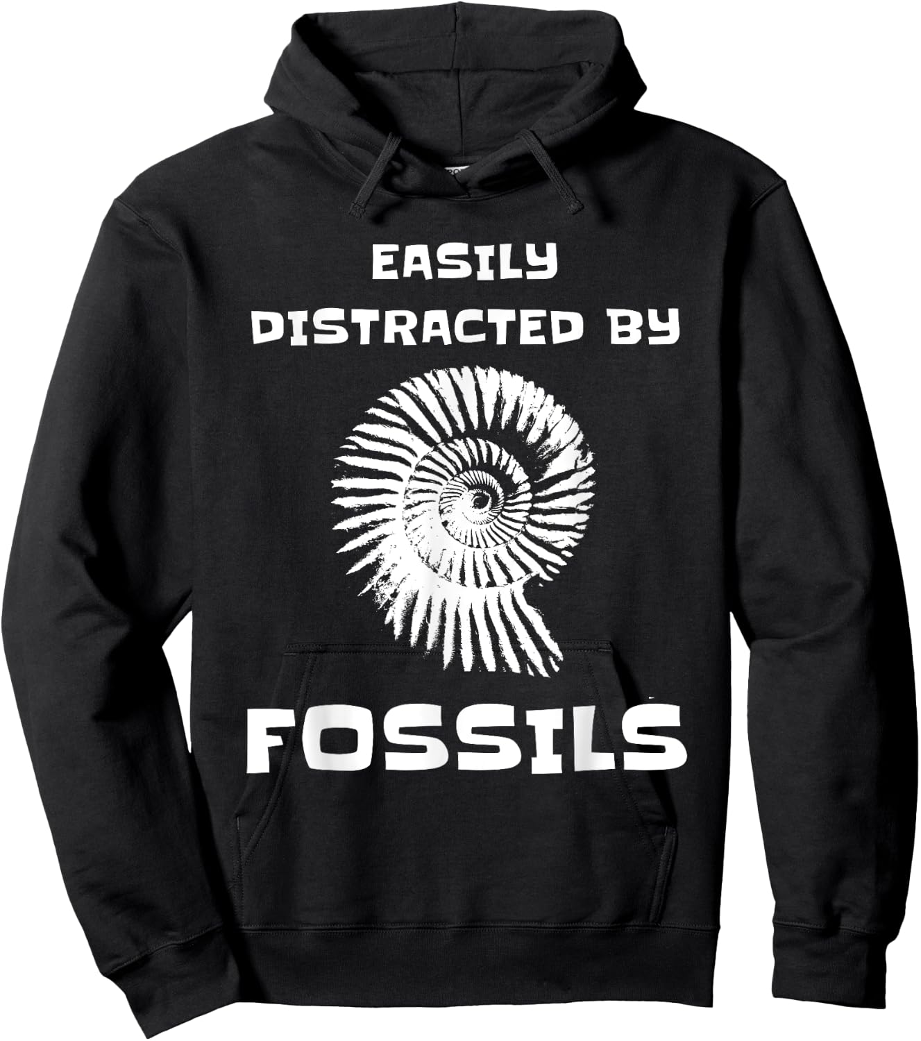 Easily Distracted By Fossils Funny Fossil Collector Hoodie - Hoodie | Black