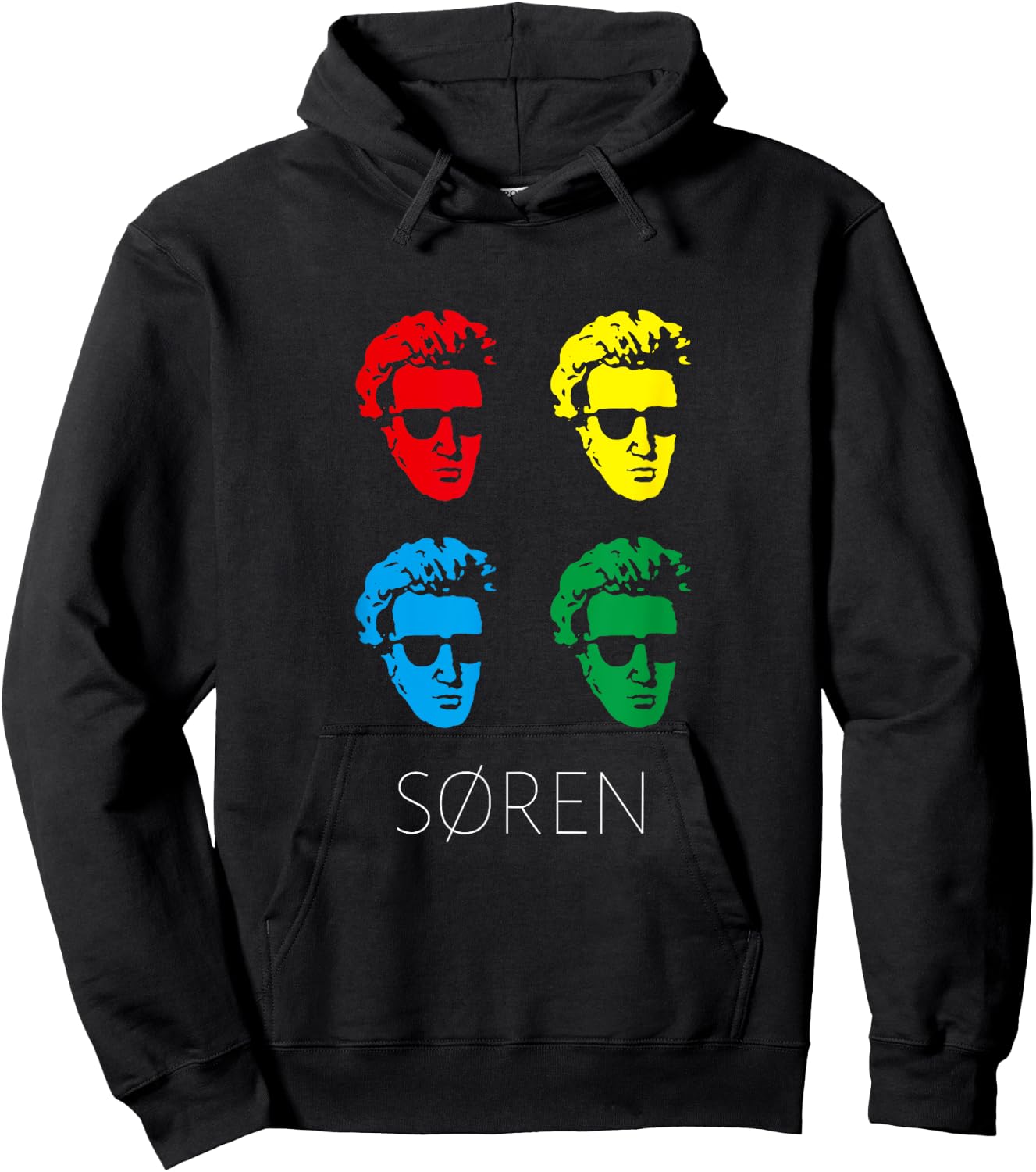 Soren Kierkegaard Pop Art Philosopher Hoodie - Hoodie | Black
