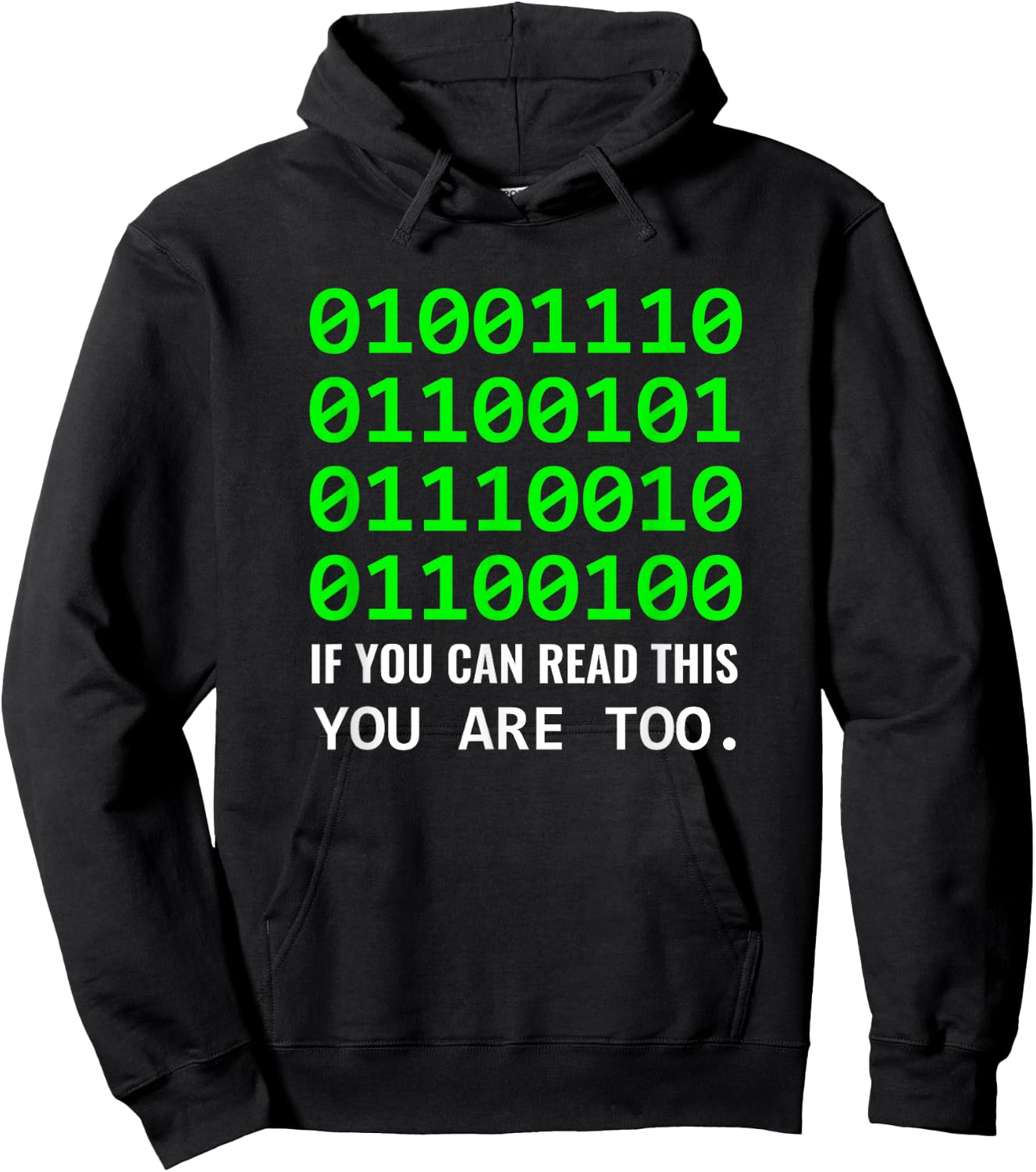 Nerd Computer Binary Code for Developer Geeks & Admins Hoodie - Hoodie | Black