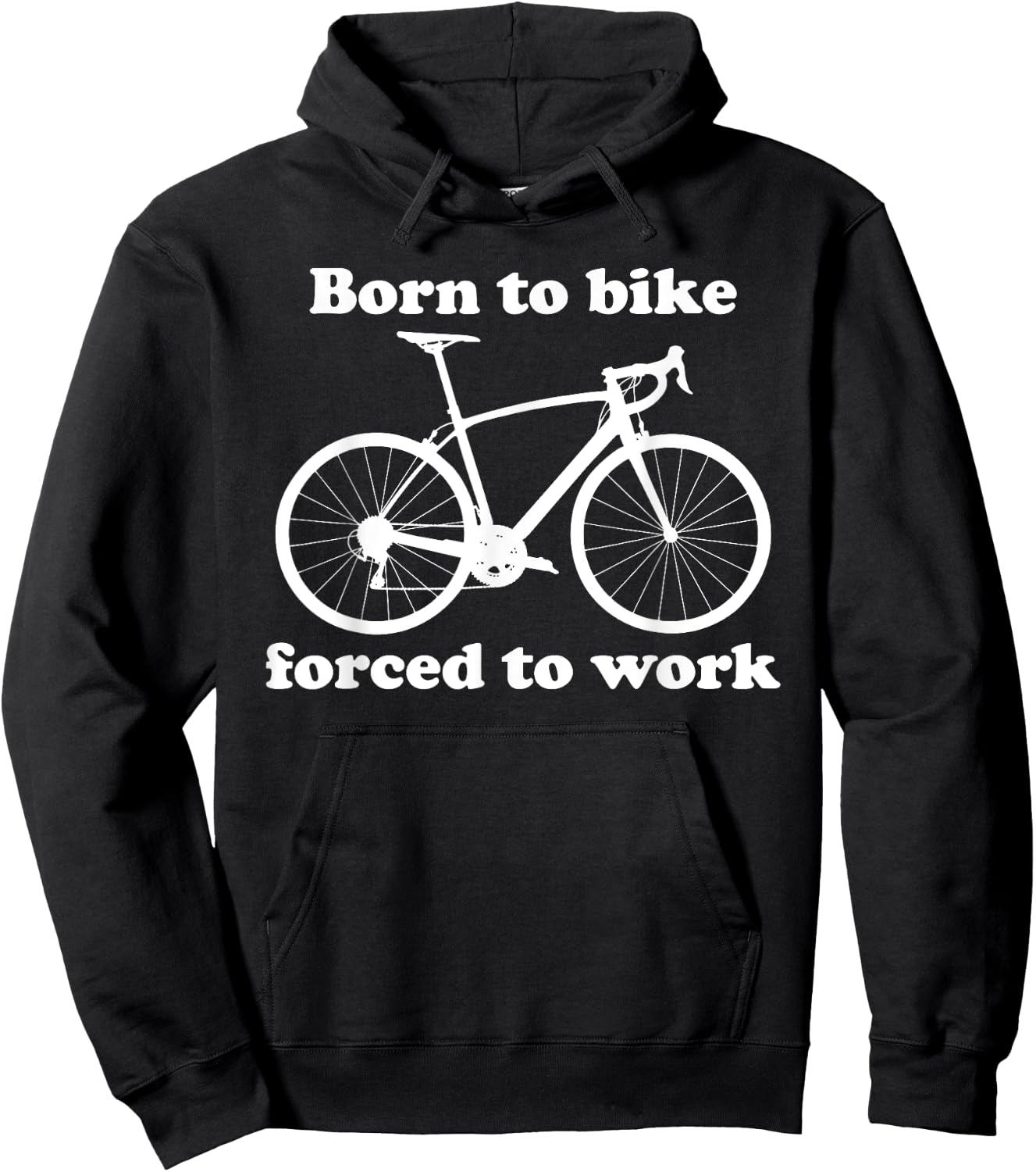Funny Cycling Road Bike Gift Born To Bike Hoodie - Hoodie | Black
