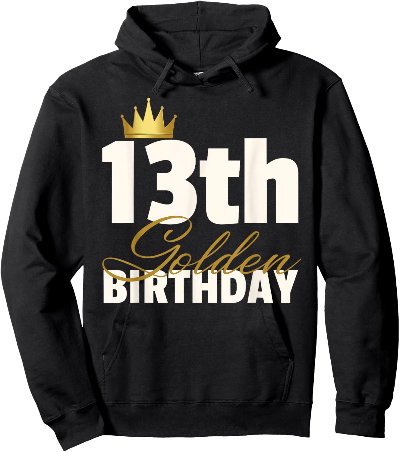 Hundredth Monkey Birthday 13th Golden Birthday -Youth Black Hoodie - Hoodie | Black